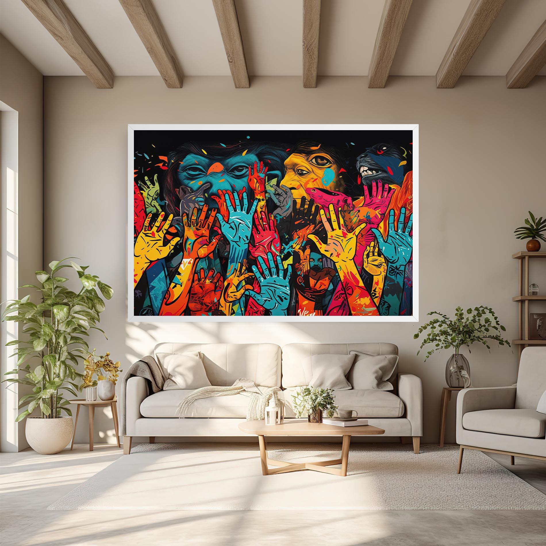 Vászonkép Colorful Hands mockup 6