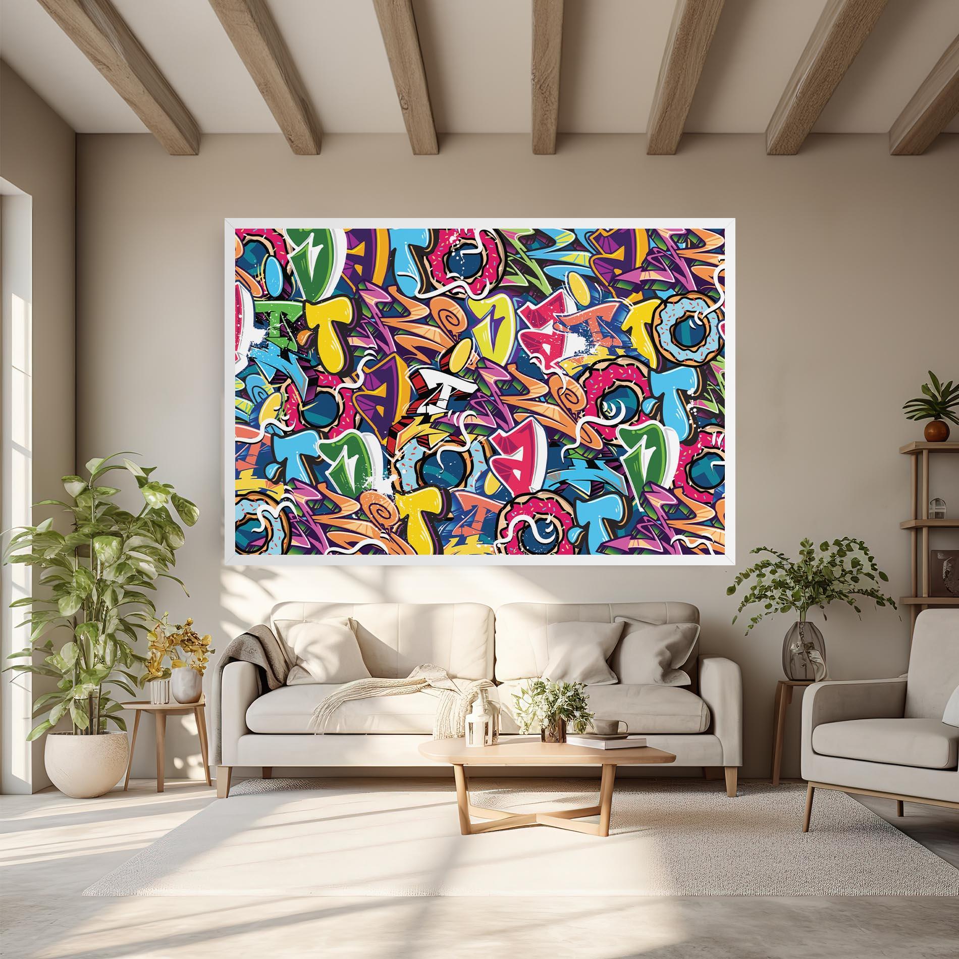 Vászonkép Graffiti Letters mockup 6