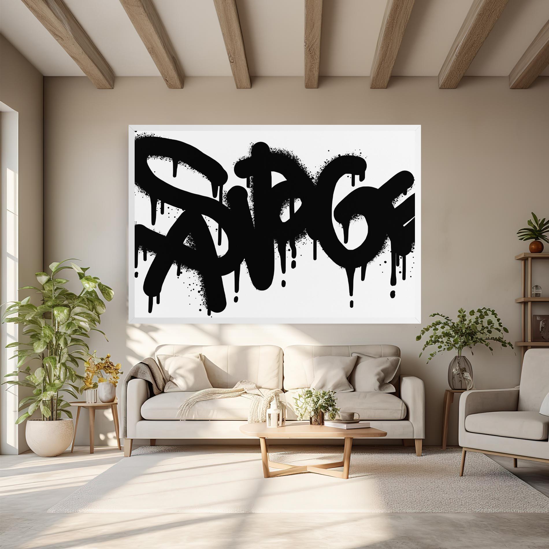Vászonkép Graffiti Savage mockup 6