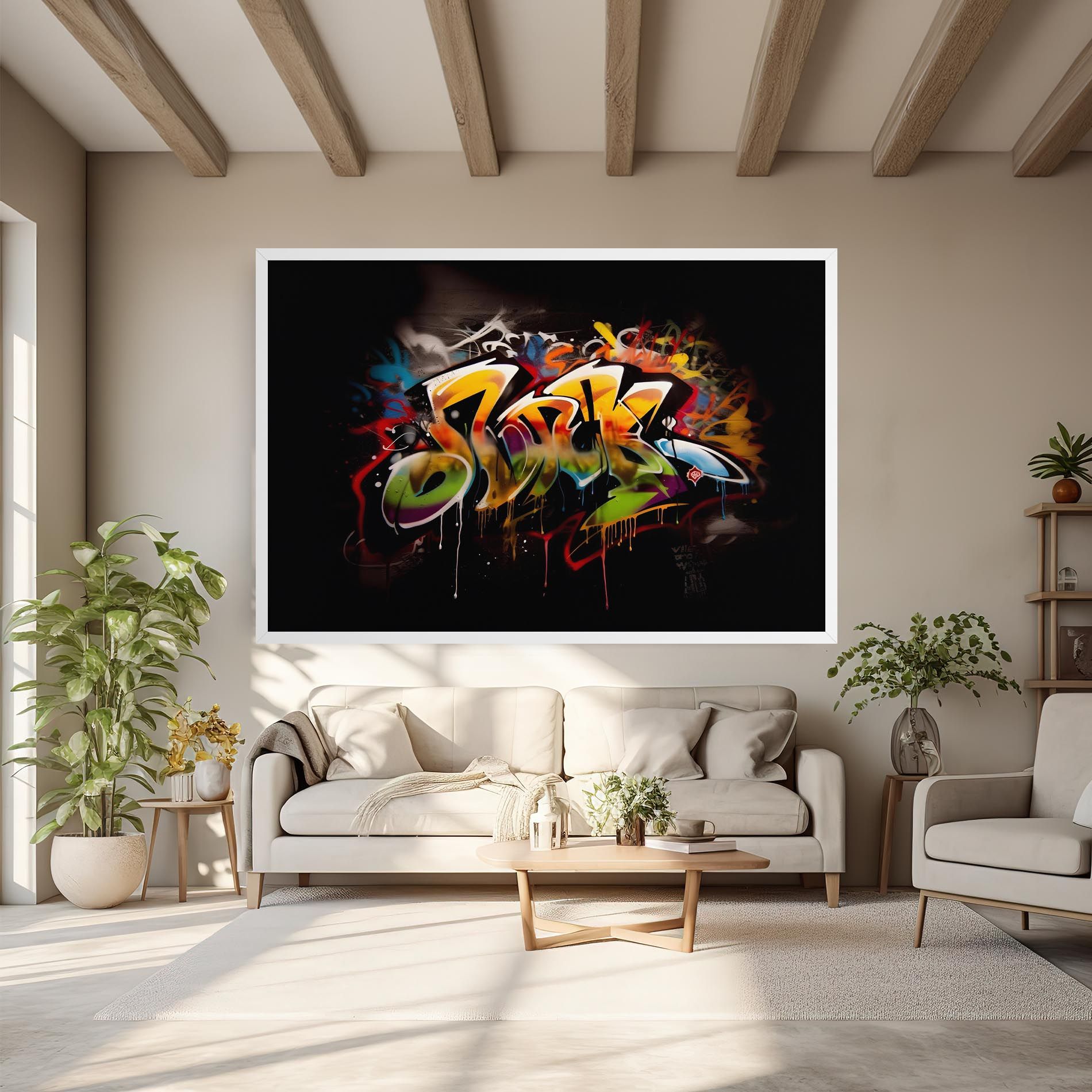 Graffiti Style Wall mockup 6