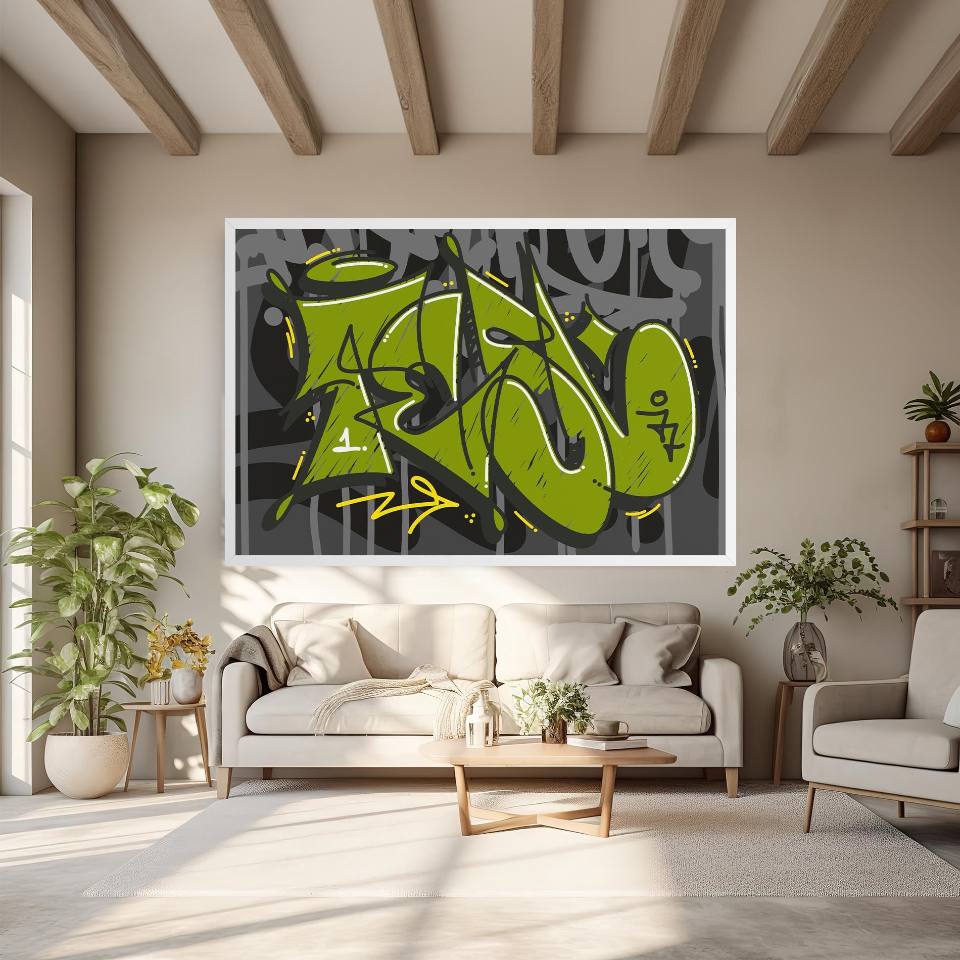 Green Grey Graffti mockup 6