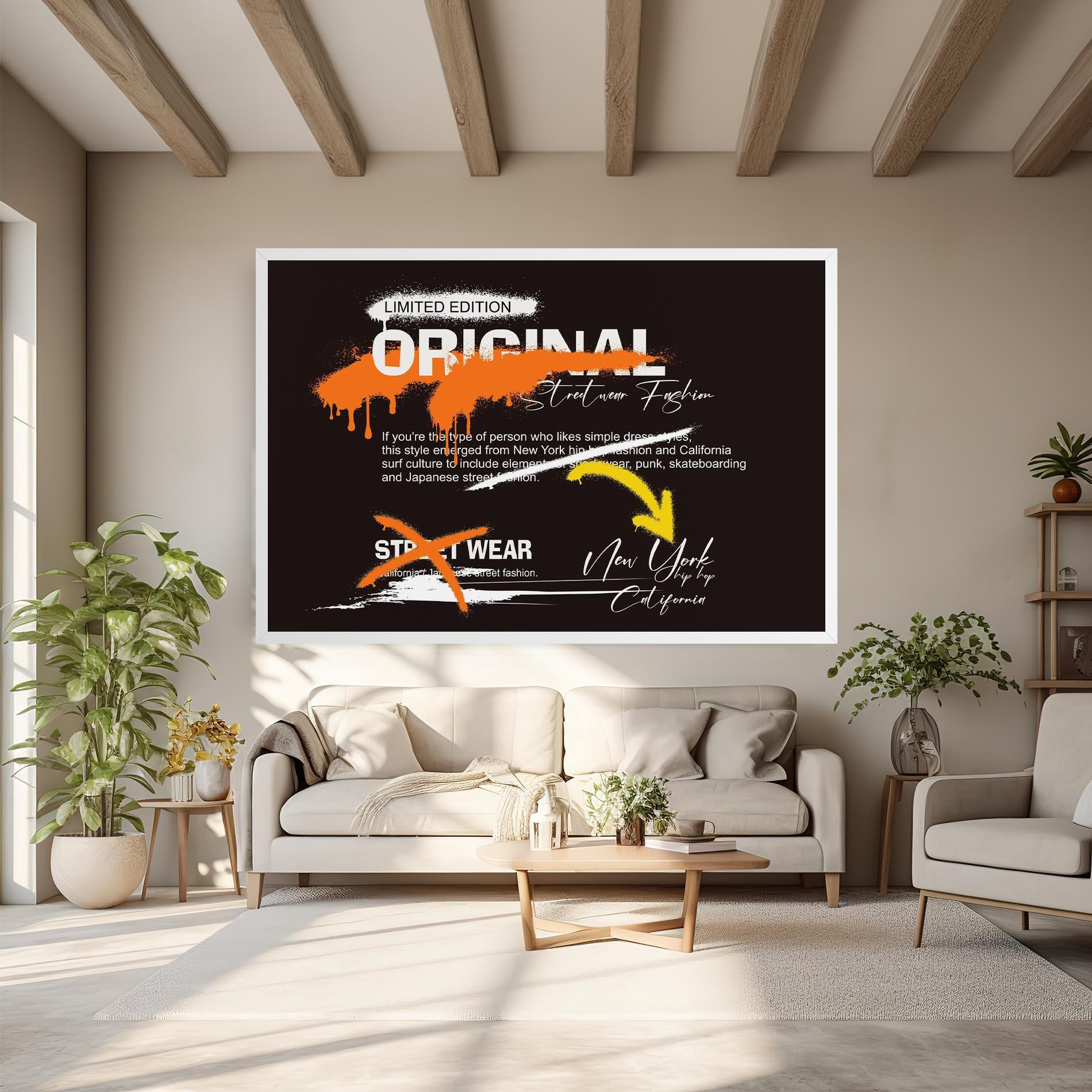 Vászonkép Original Style Graffiti mockup 6