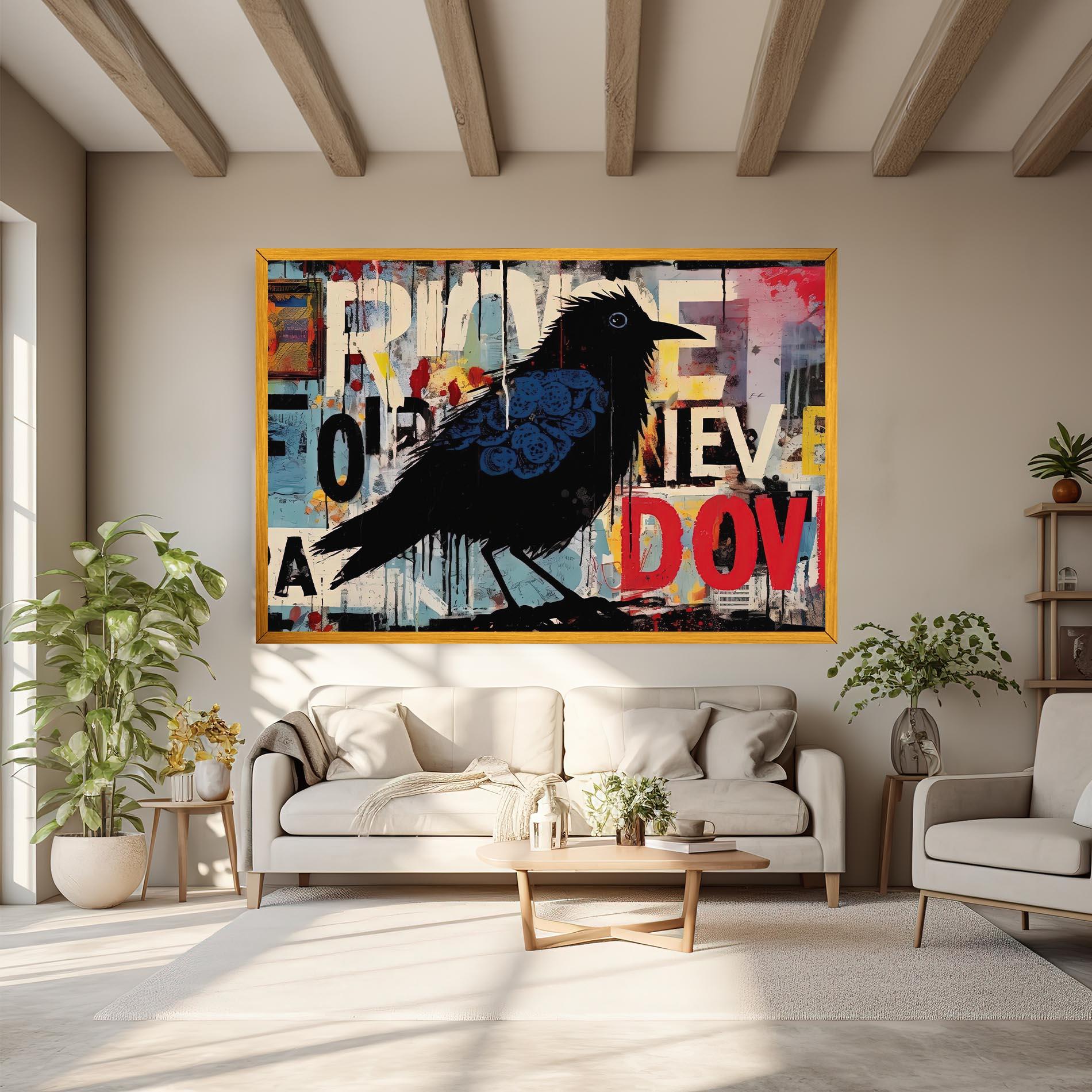 Vászonkép Bird Old Doodle mockup 6