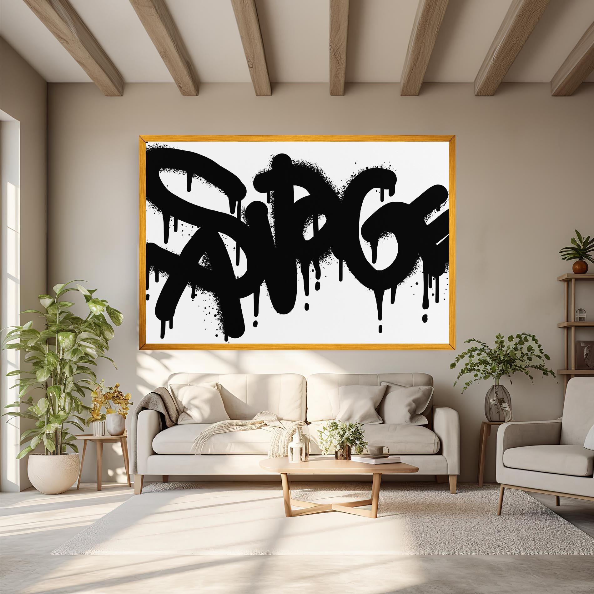 Vászonkép Graffiti Savage mockup 6