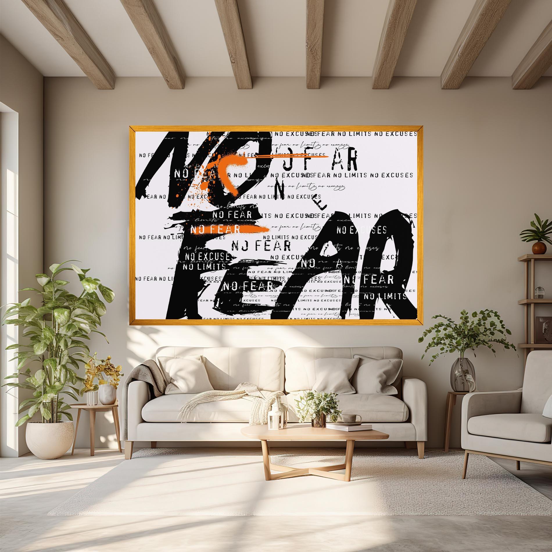 Vászonkép No Fear Graffiti mockup 6