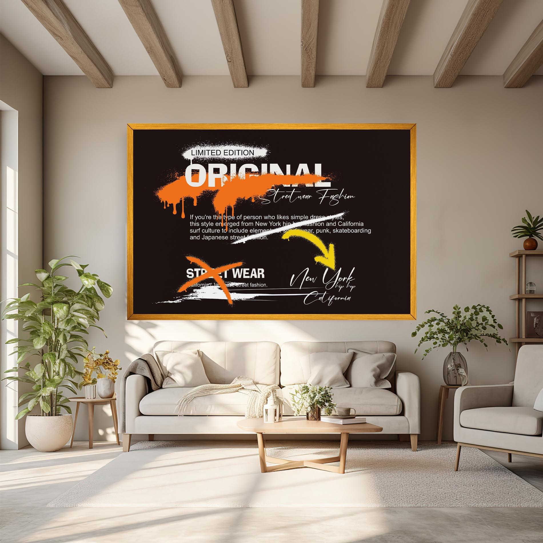 Vászonkép Original Style Graffiti mockup 6