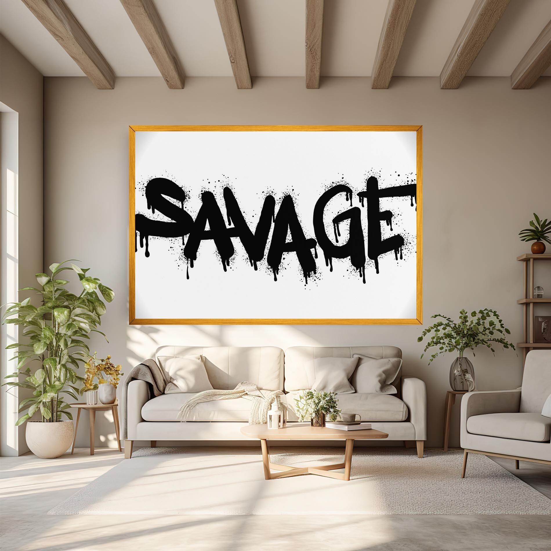 Vászonkép Savage Graffiti Spray mockup 6