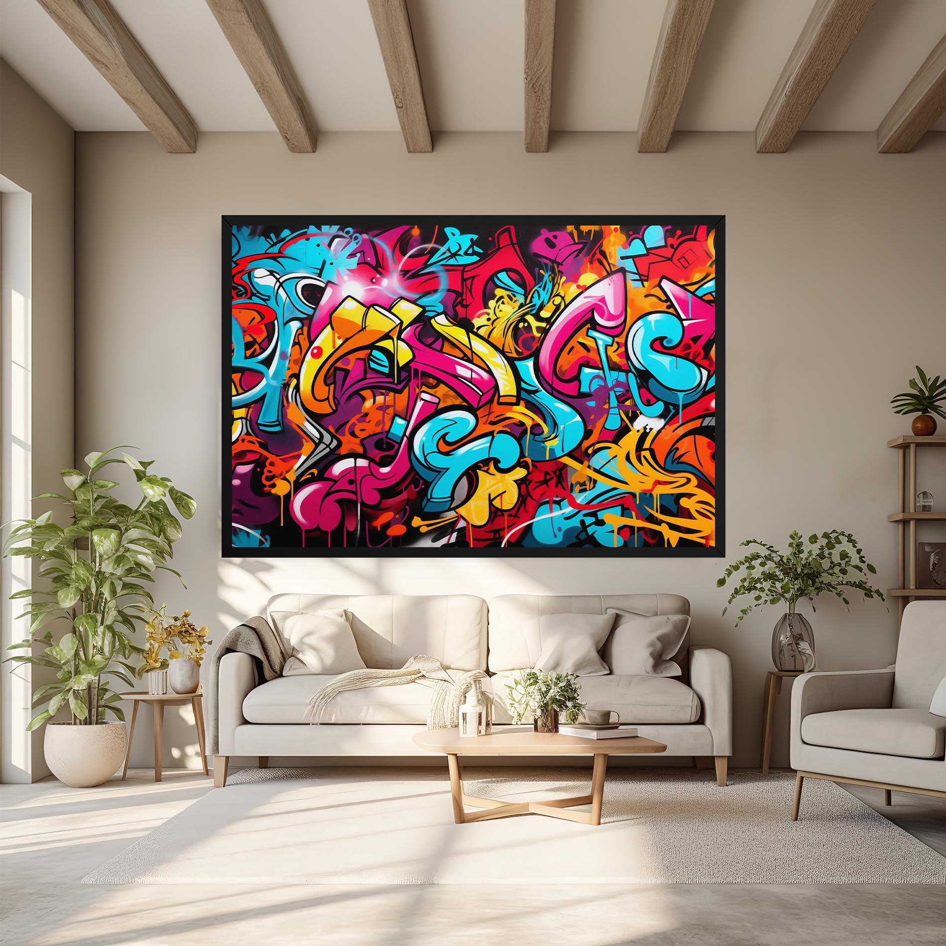 Vászonkép Abstract Graffiti mockup 6