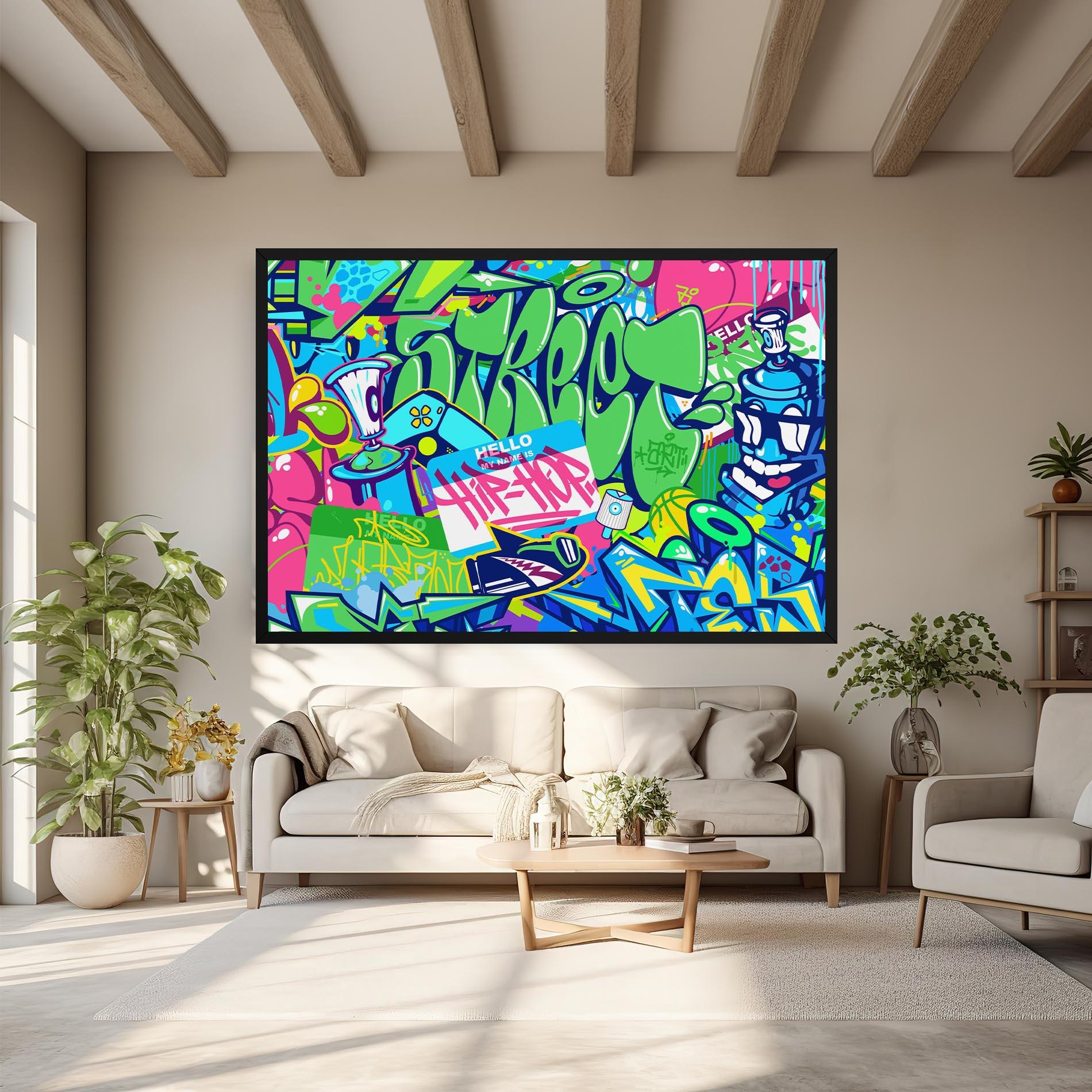 Vászonkép Colorful Hip Hop mockup 6