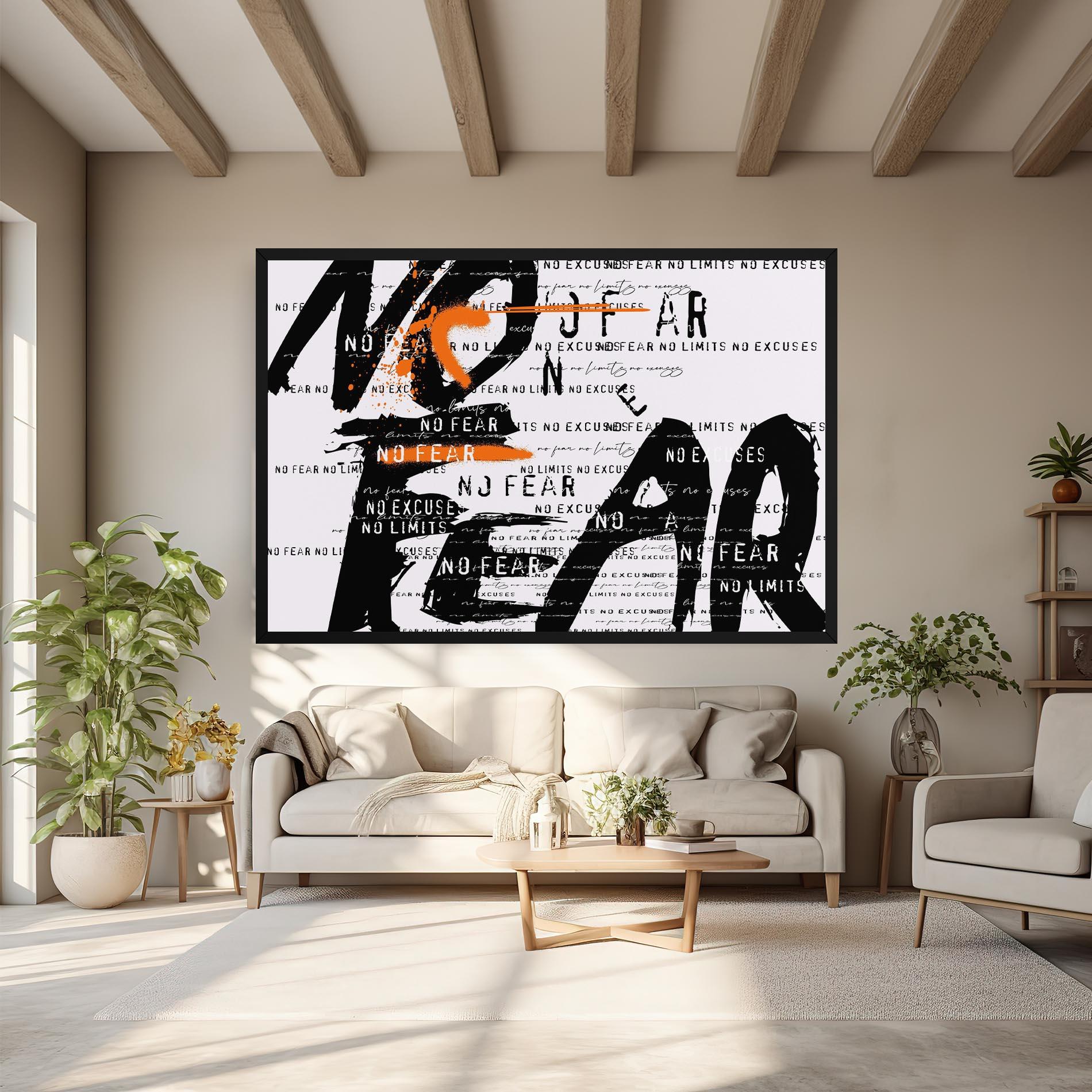 Vászonkép No Fear Graffiti mockup 6