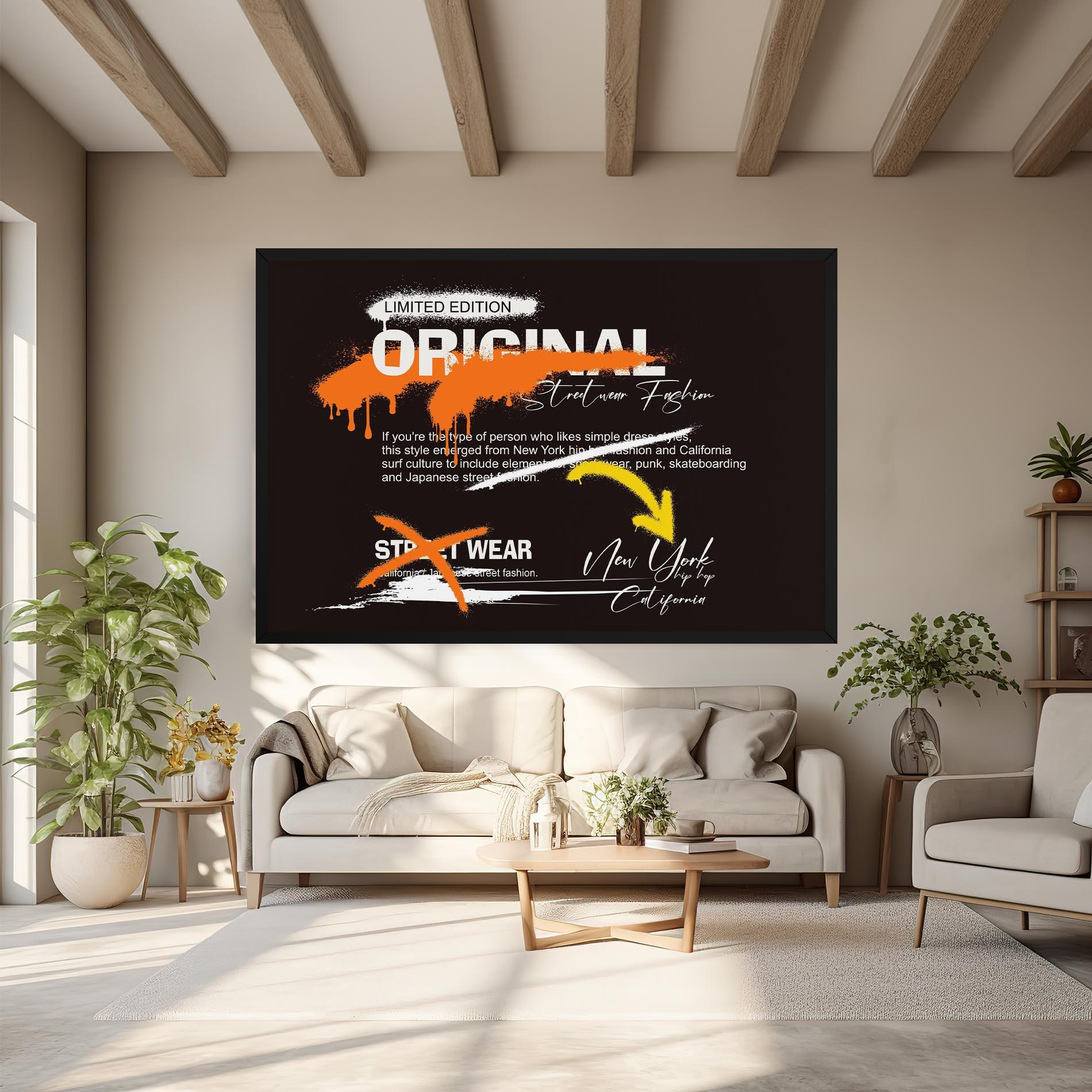 Vászonkép Original Style Graffiti mockup 6