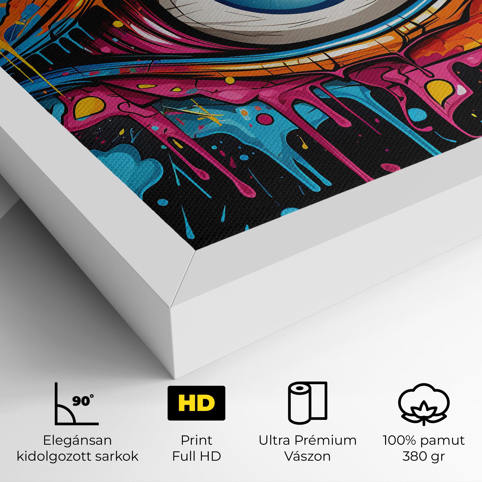 Vászonkép Graffitistyle Eye mockup 4