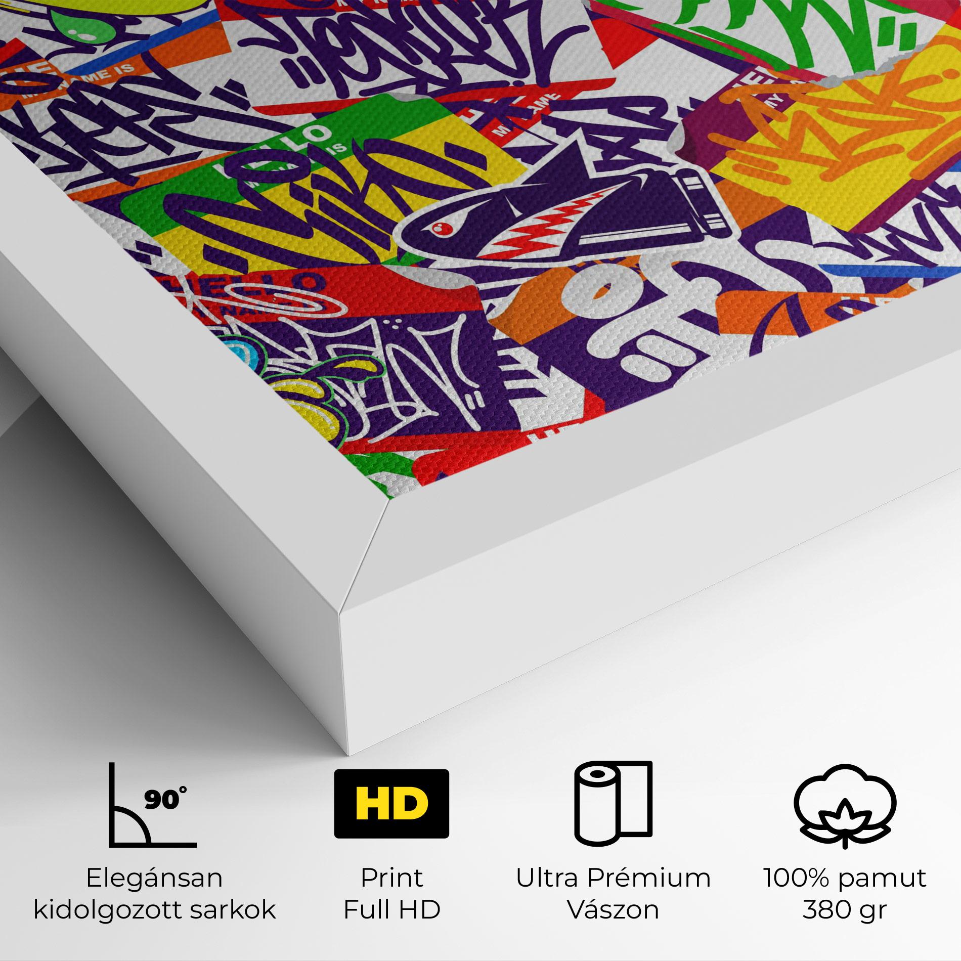 Vászonkép Hello Graffiti Name mockup 4