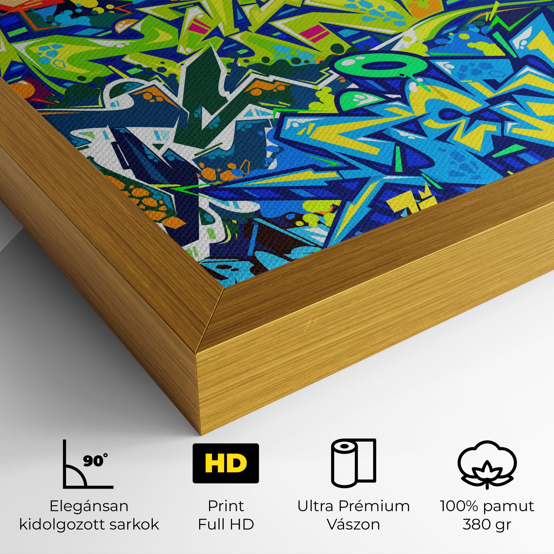 Vászonkép Colorful Graffiti mockup 4