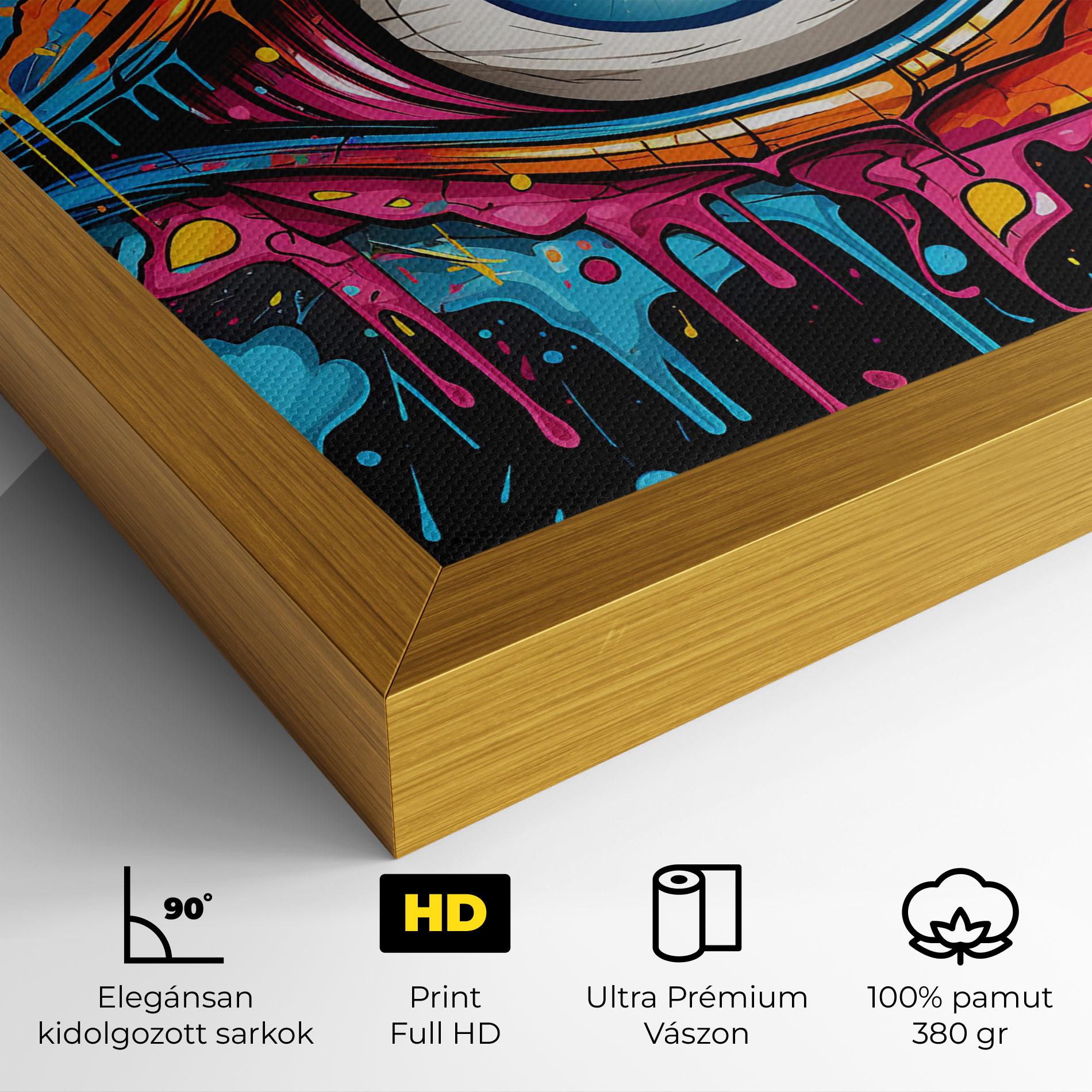 Vászonkép Graffitistyle Eye mockup 4