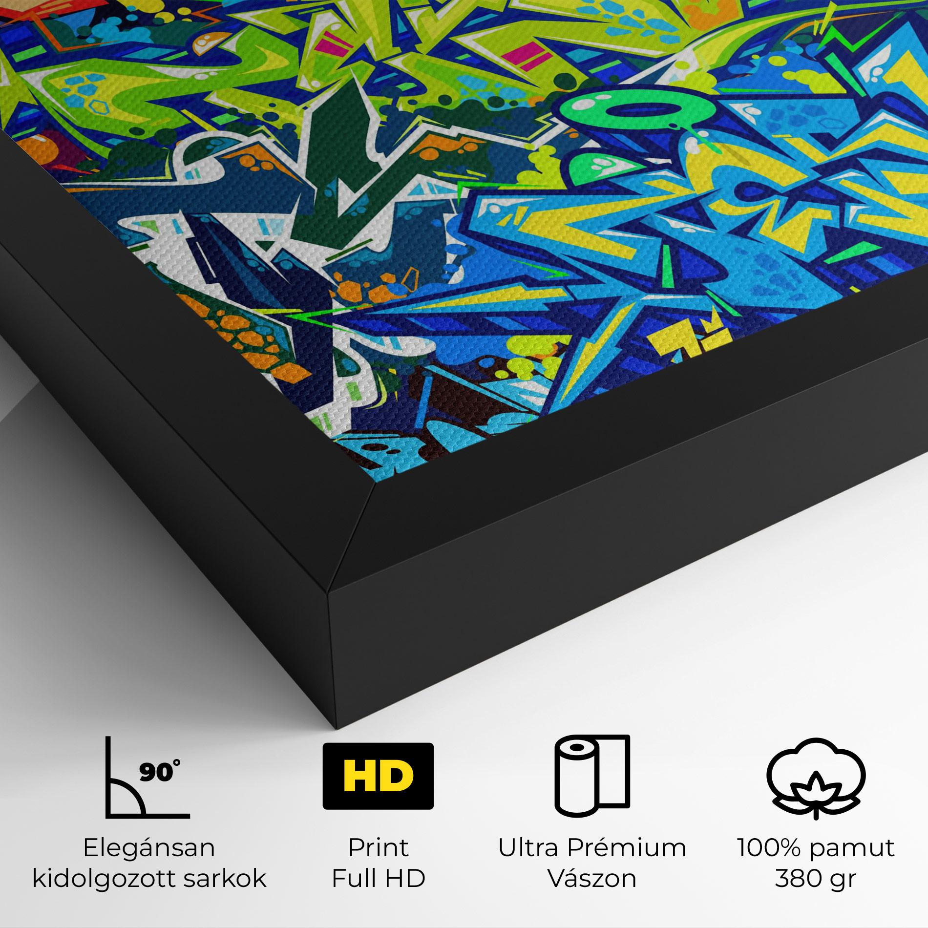 Vászonkép Colorful Graffiti mockup 4