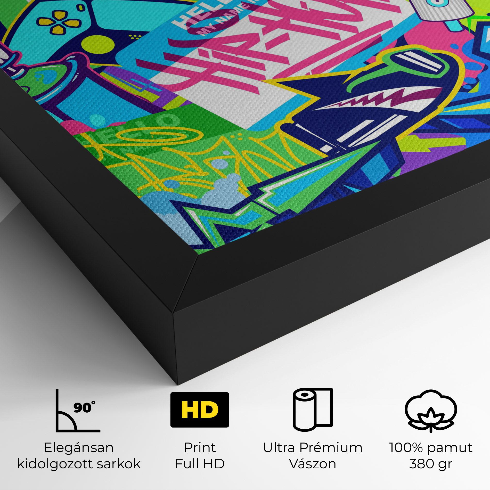 Vászonkép Colorful Hip Hop mockup 4