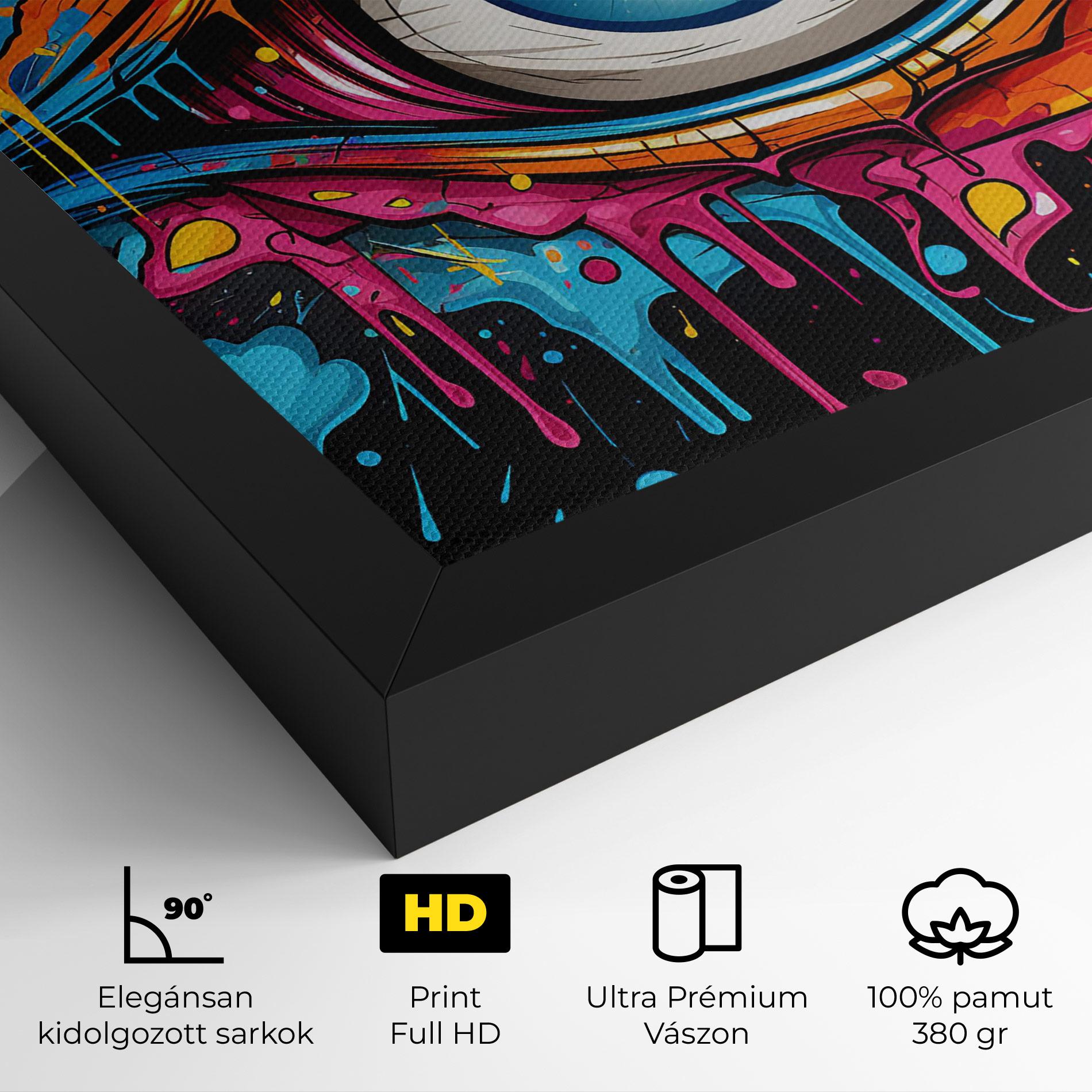 Vászonkép Graffitistyle Eye mockup 4