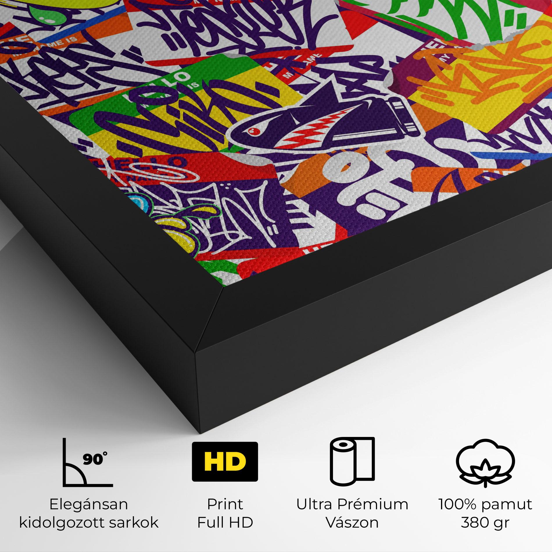 Vászonkép Hello Graffiti Name mockup 4