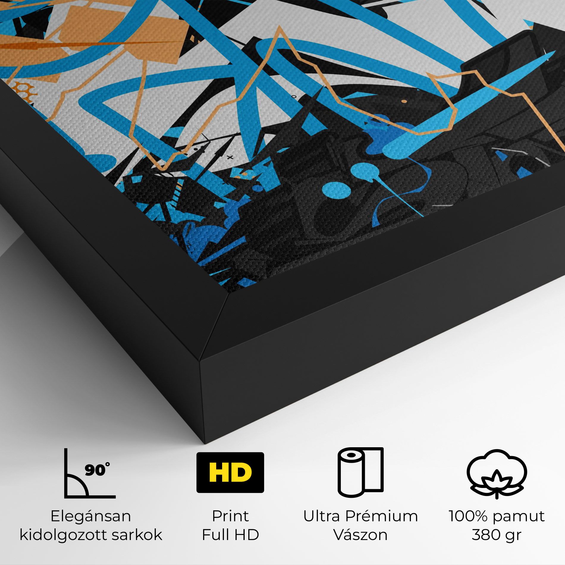 White Orange Graffiti mockup 4