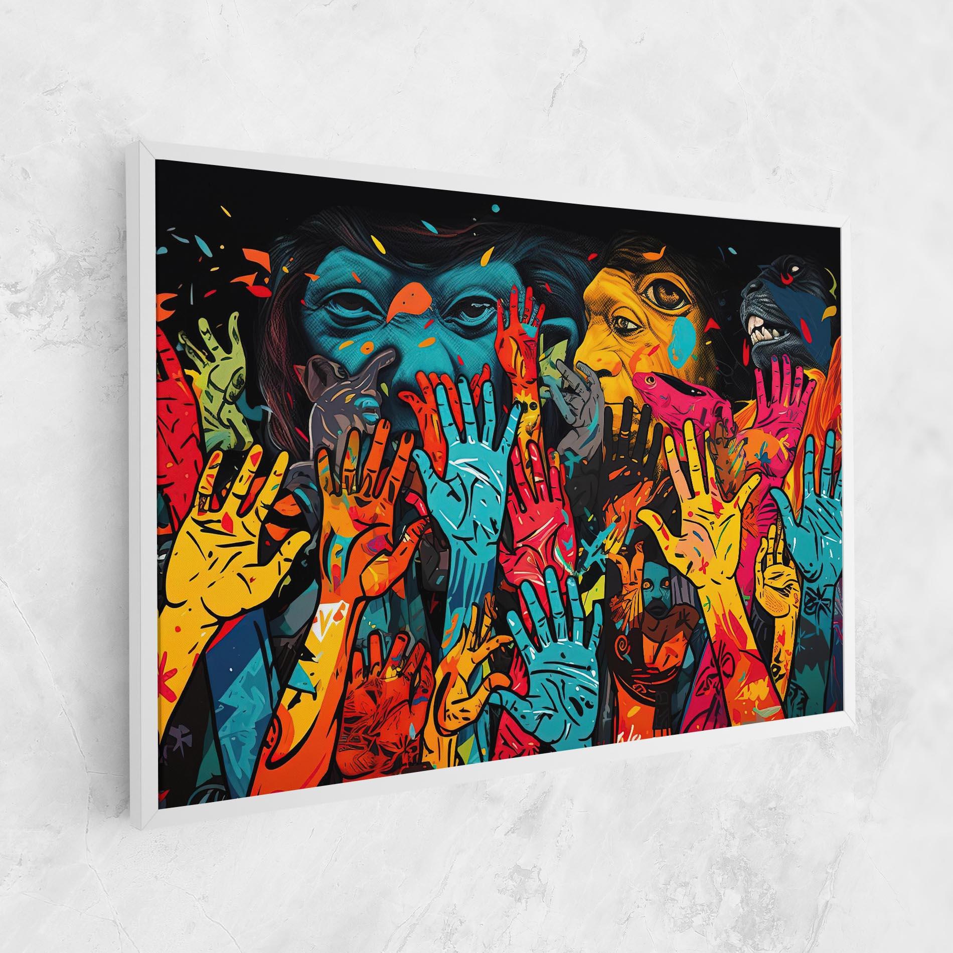 Vászonkép Colorful Hands mockup 1