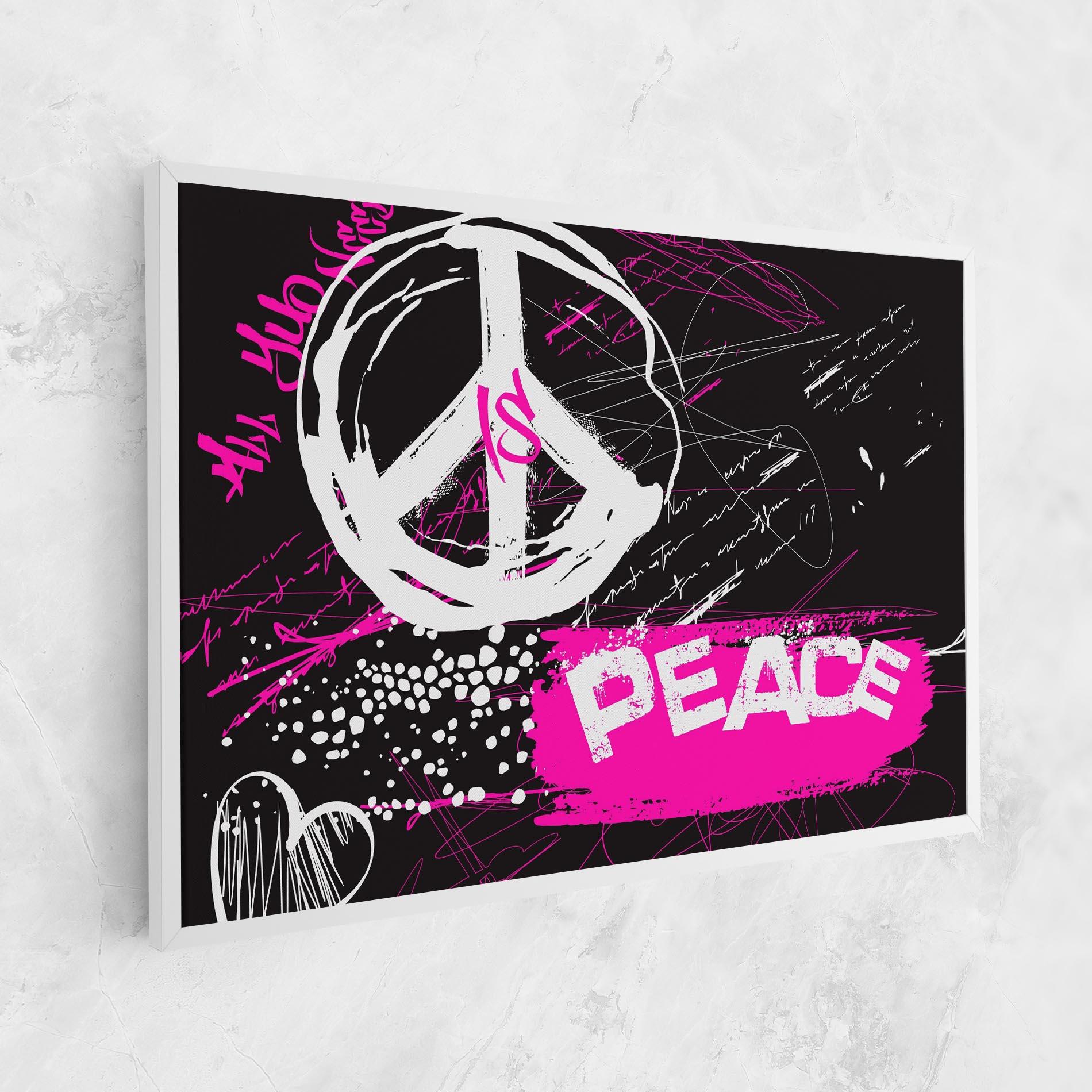 Vászonkép Graffiti Pink Peace mockup 1
