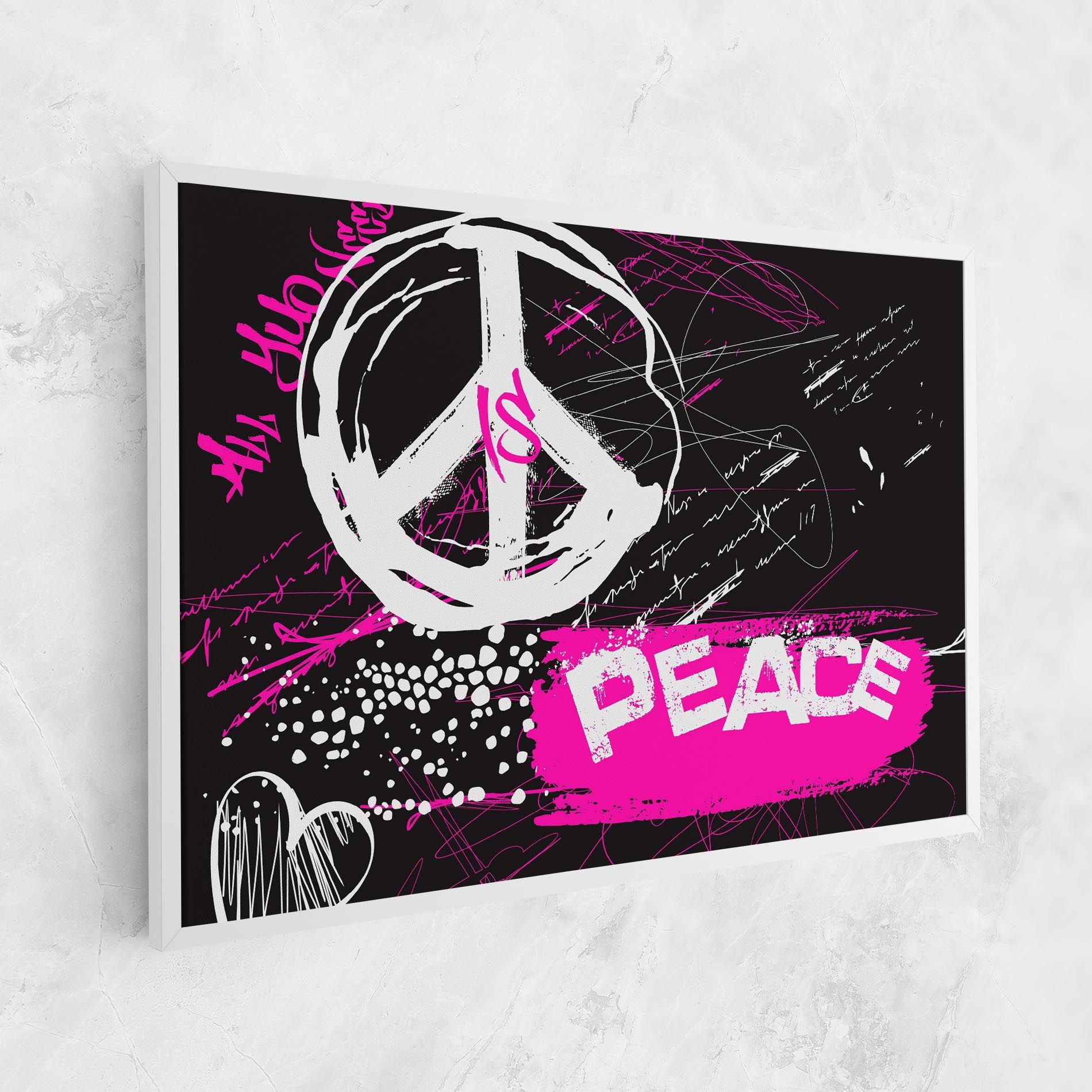 Graffiti Pink Peace mockup 1