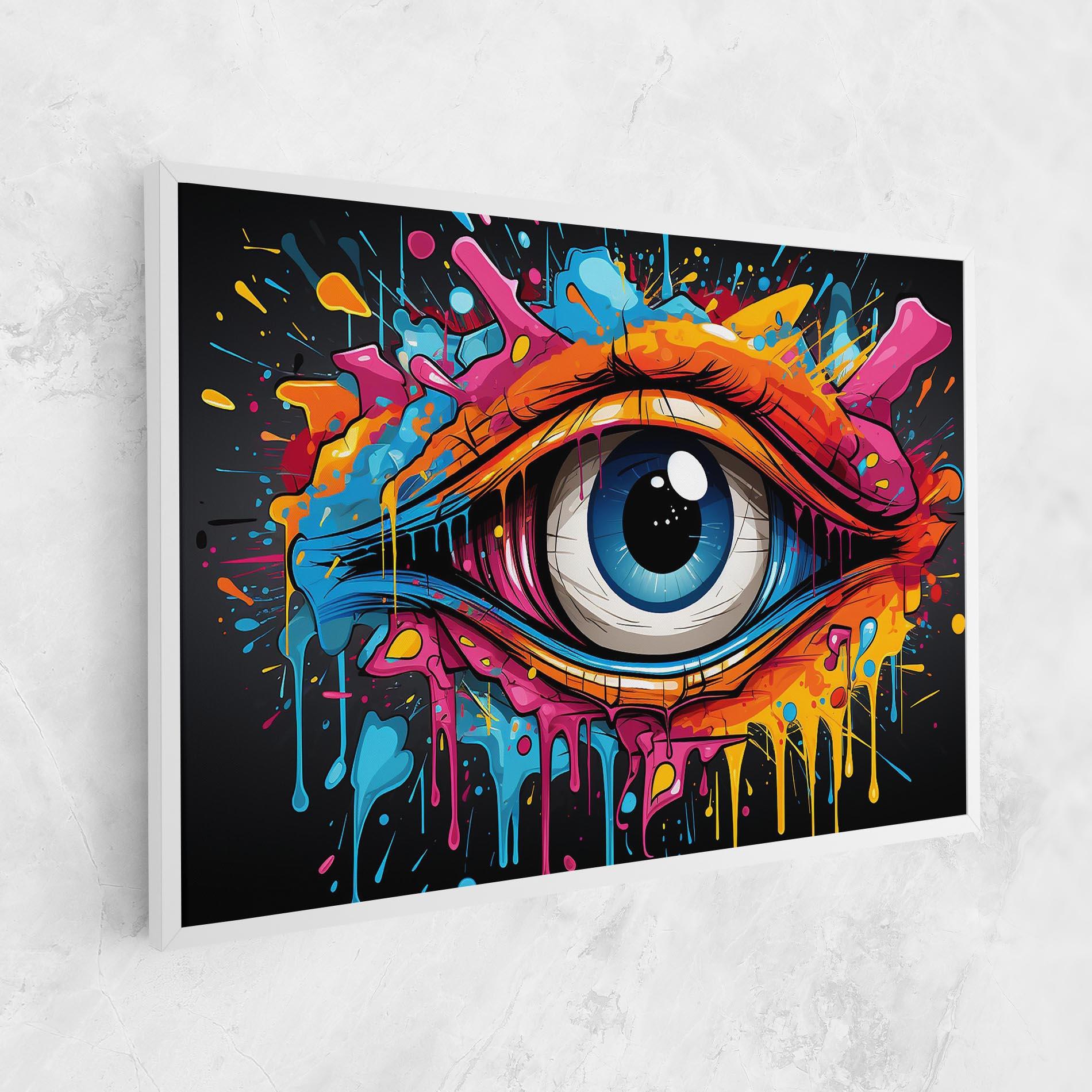 Vászonkép Graffitistyle Eye mockup 1