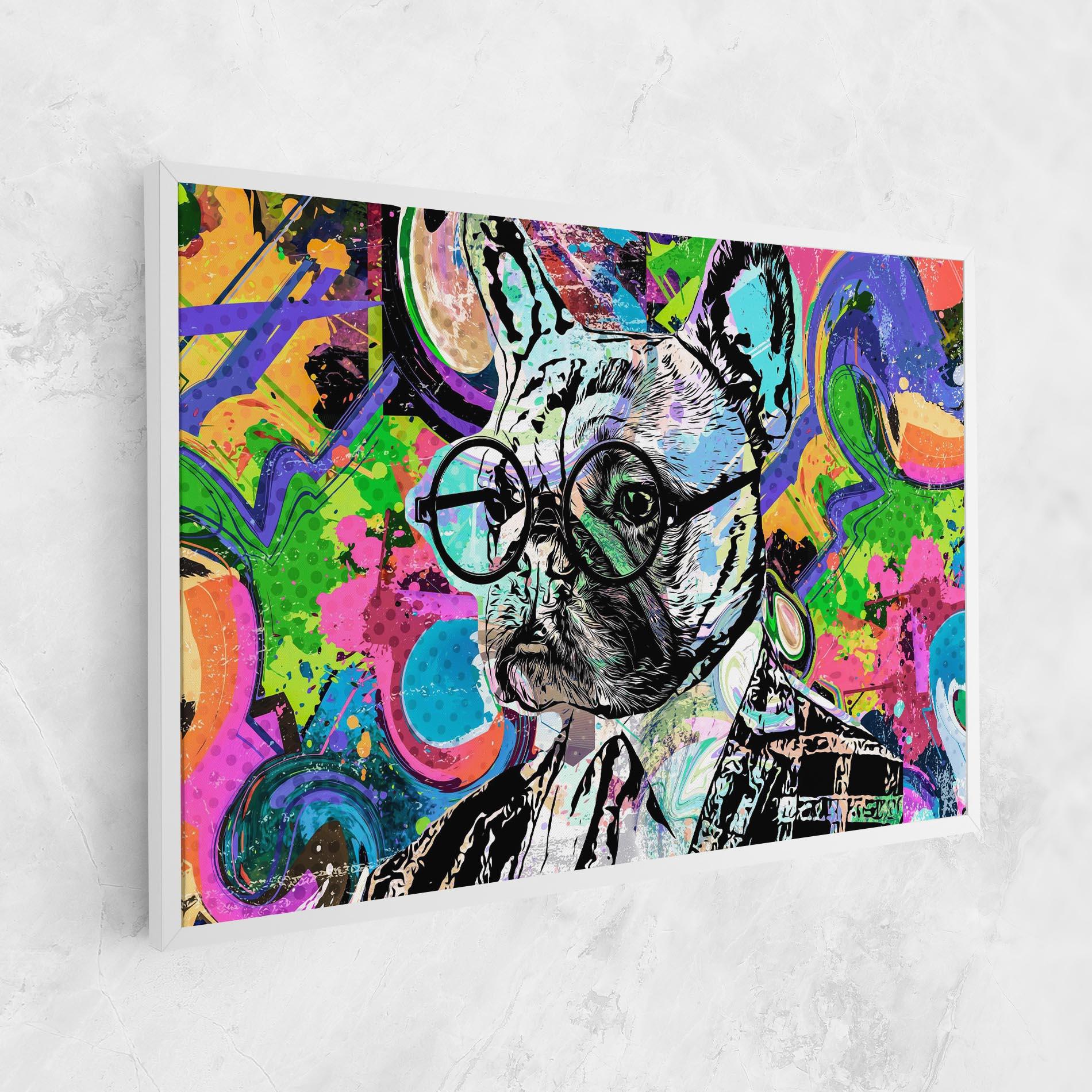 Vászonkép Graffity Bulldog mockup 1