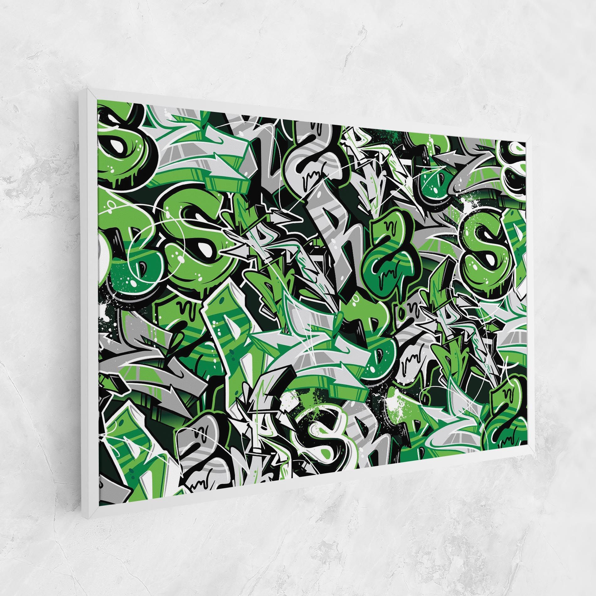 Green Graffiti Letters mockup 1
