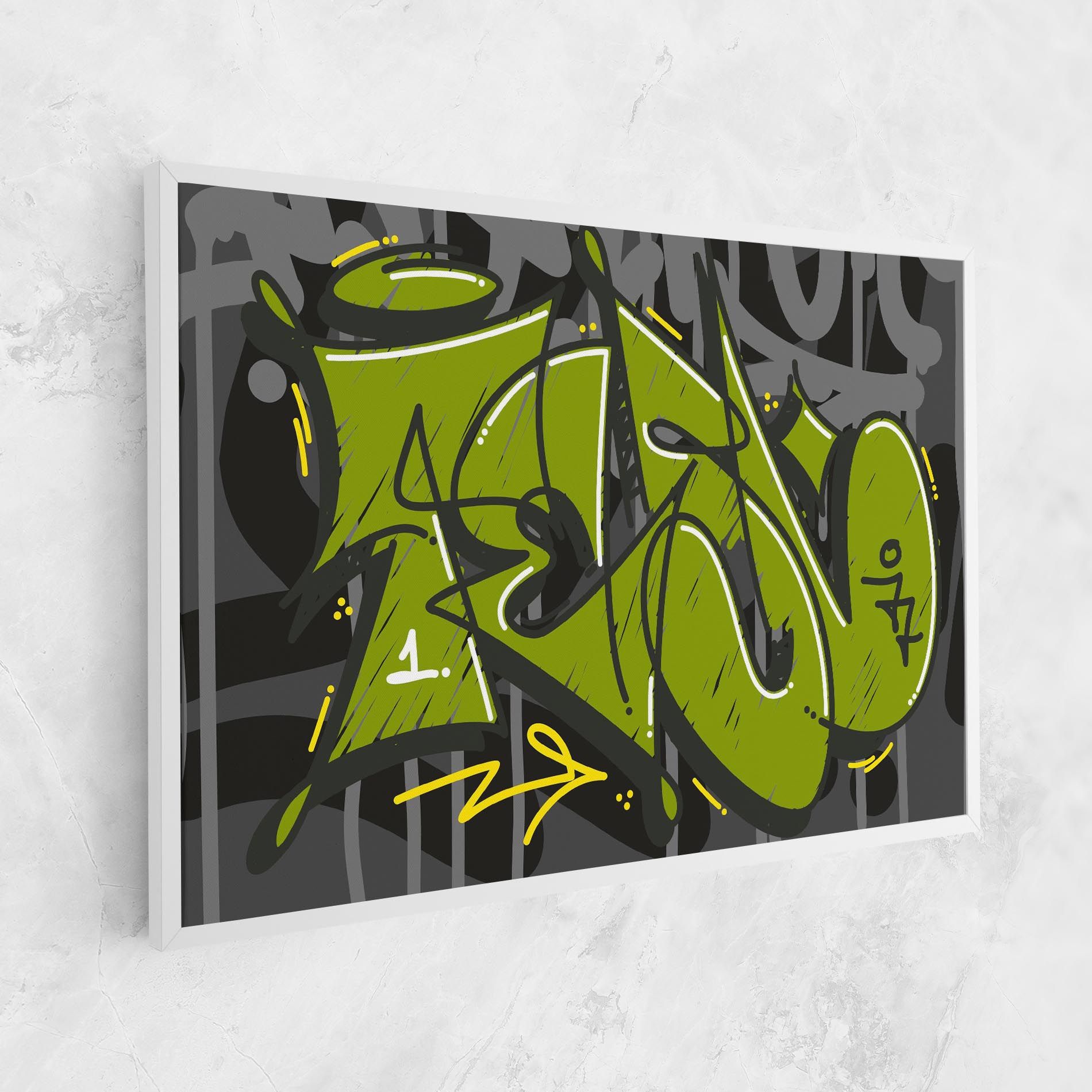 Green Grey Graffti mockup 1