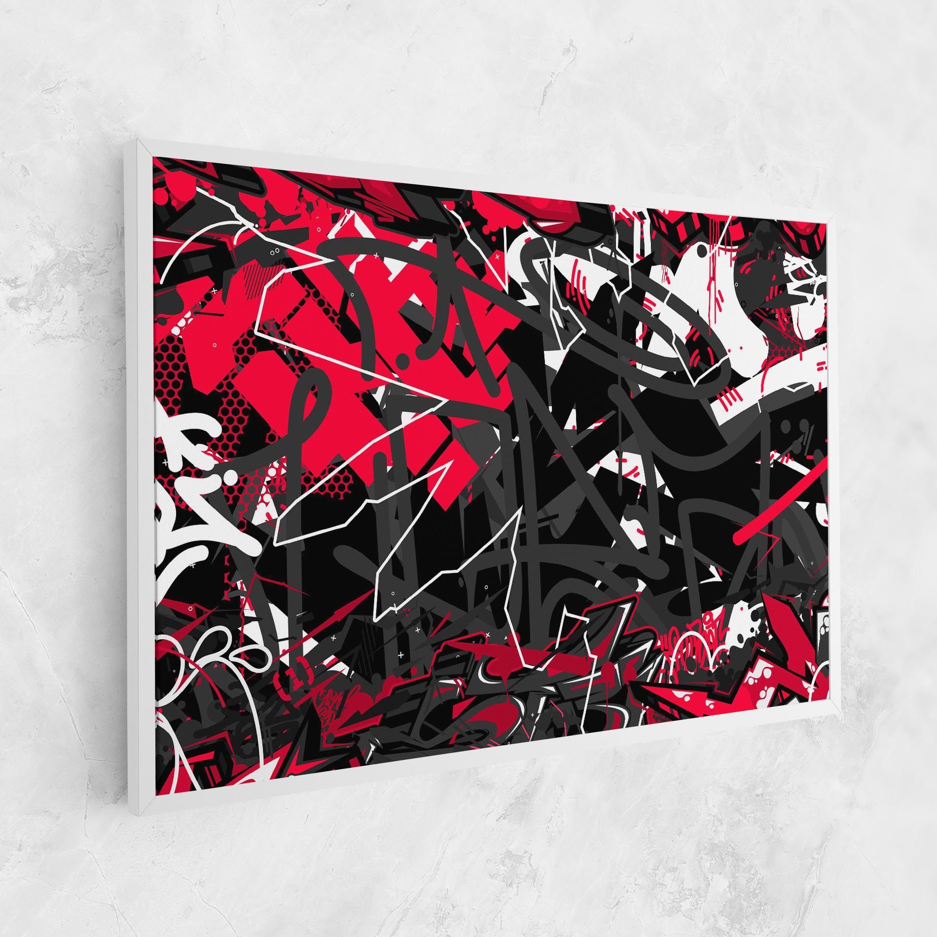 Grey Red Graffiti mockup 1