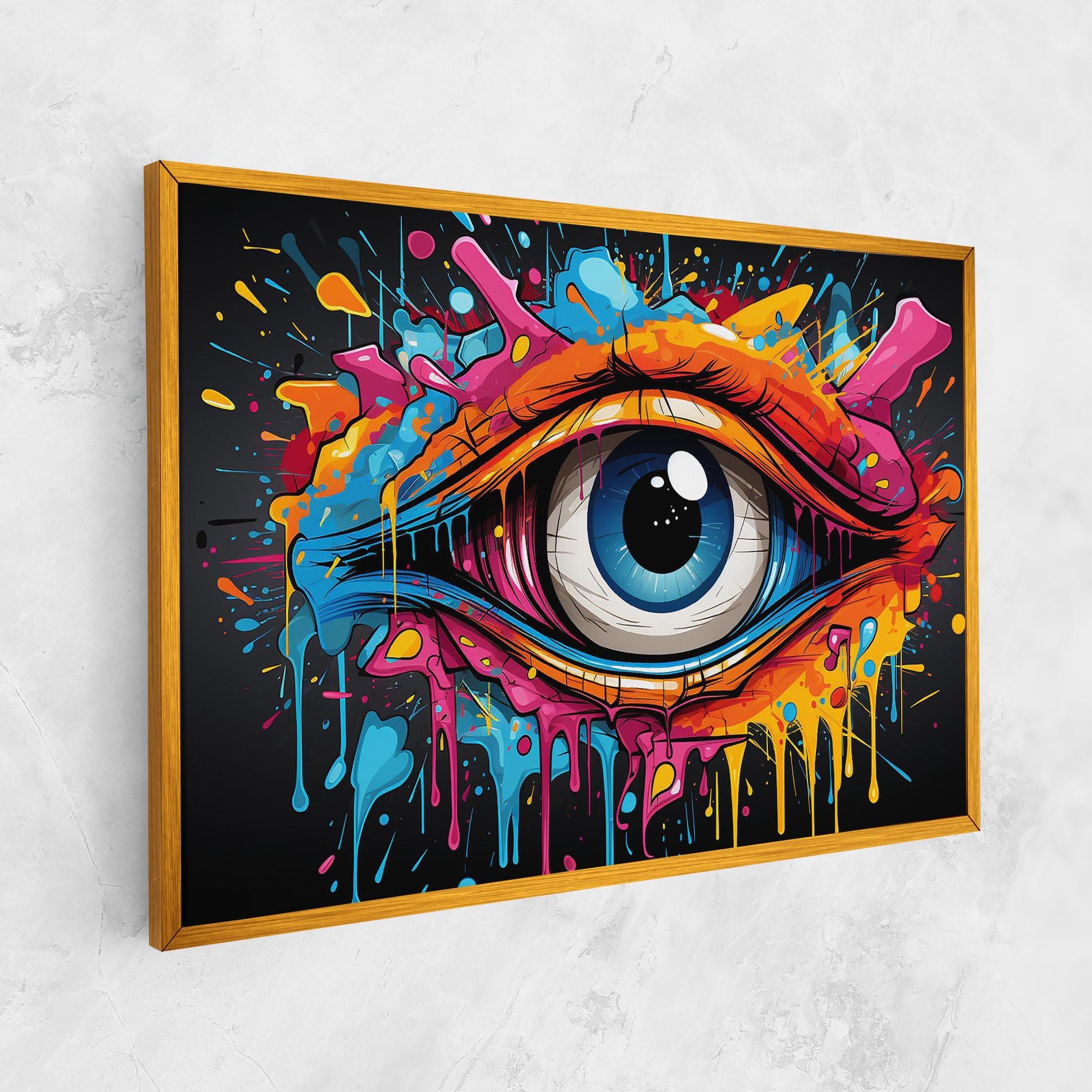 Vászonkép Graffitistyle Eye mockup 1