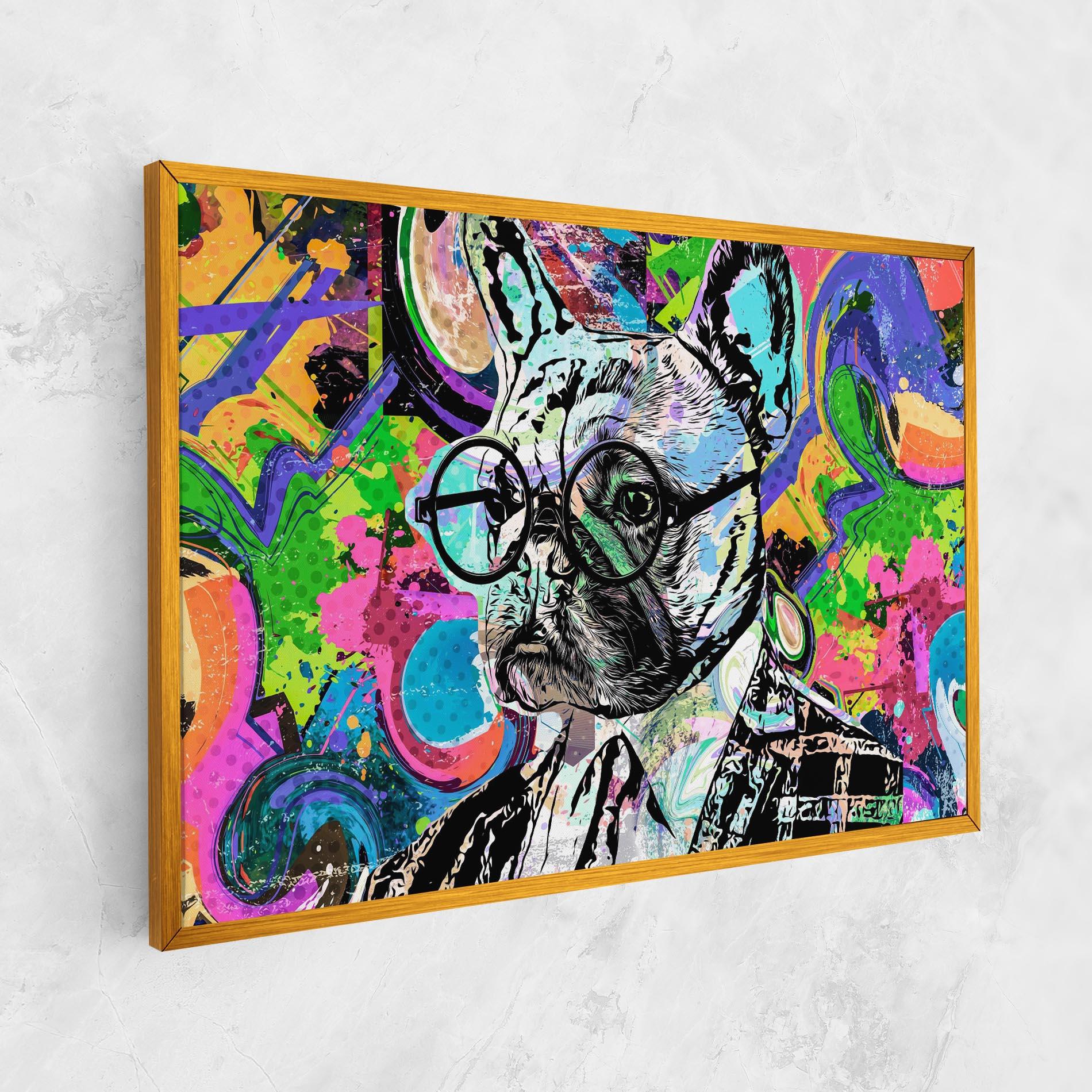 Vászonkép Graffity Bulldog mockup 1