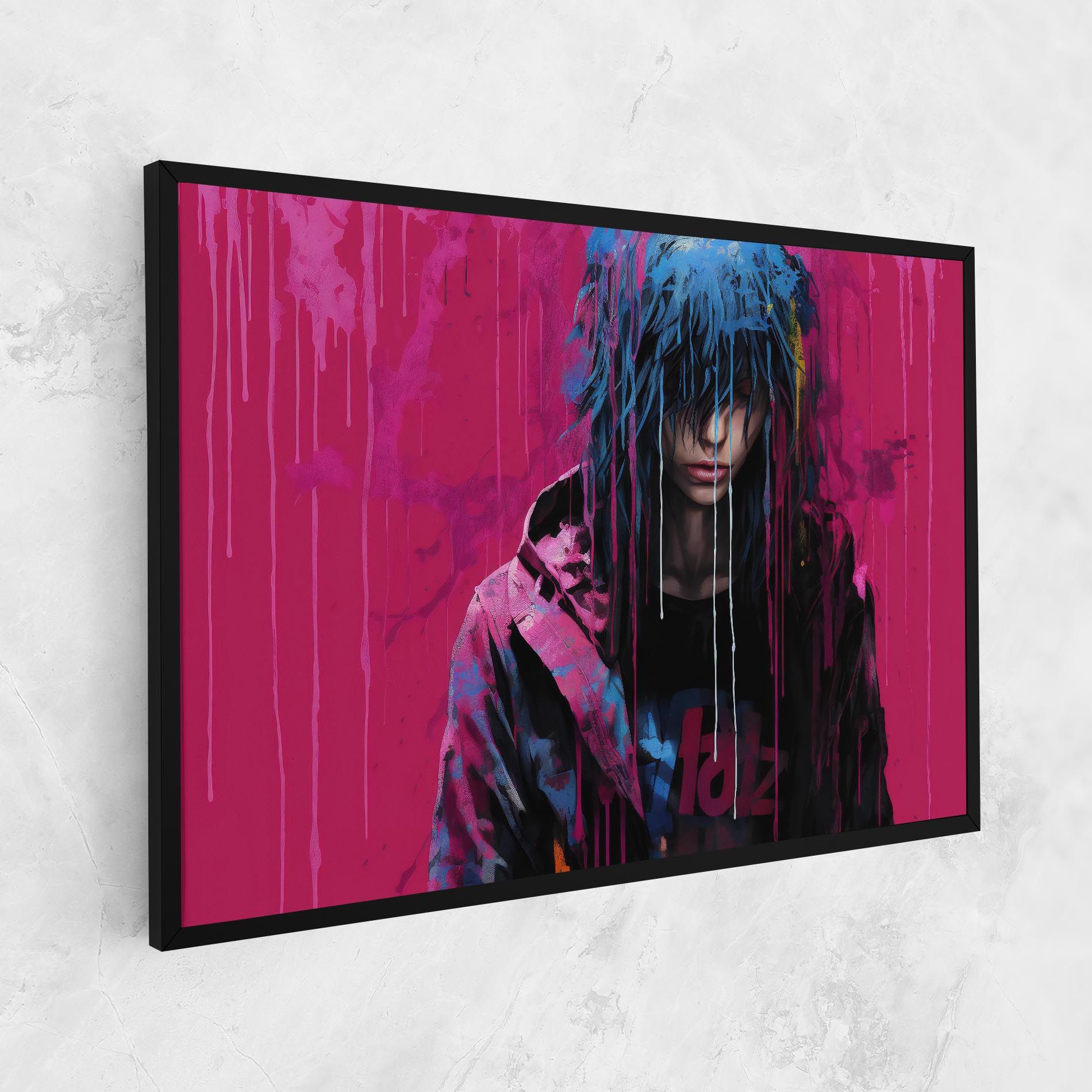 Blue Pink Falling Paint mockup 1