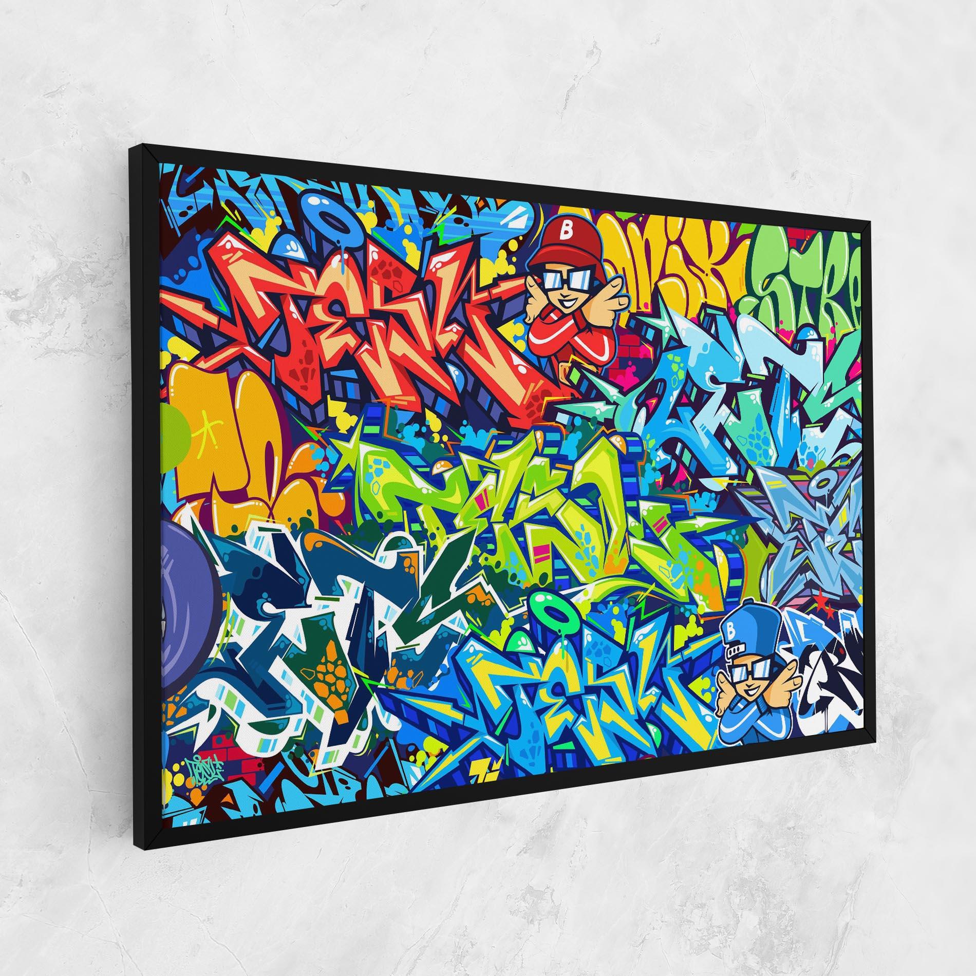 Vászonkép Colorful Graffiti mockup 1
