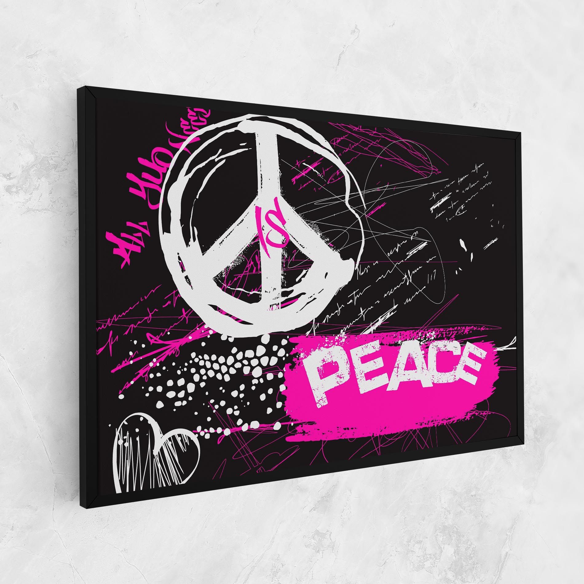 Graffiti Pink Peace mockup 1