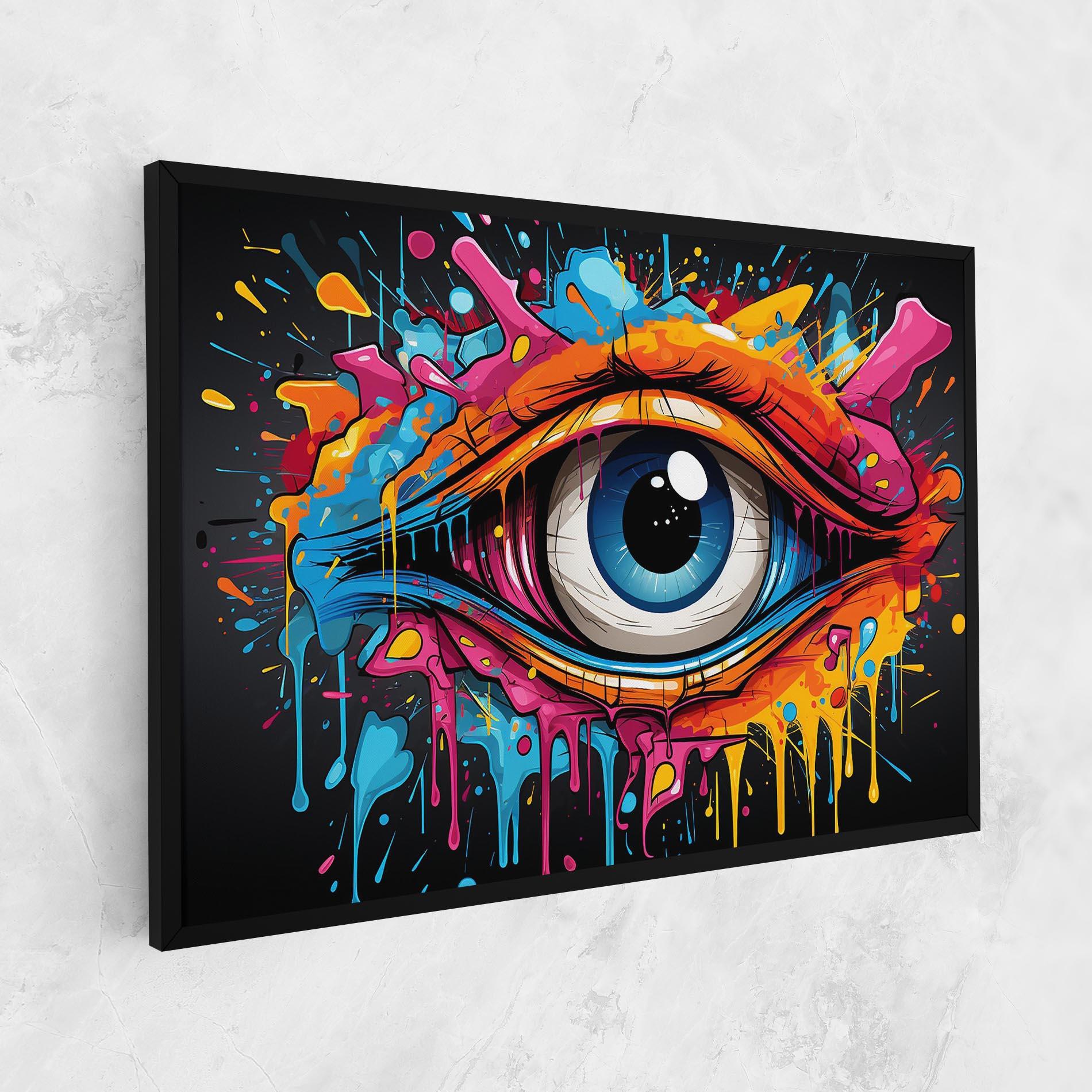 Vászonkép Graffitistyle Eye mockup 1