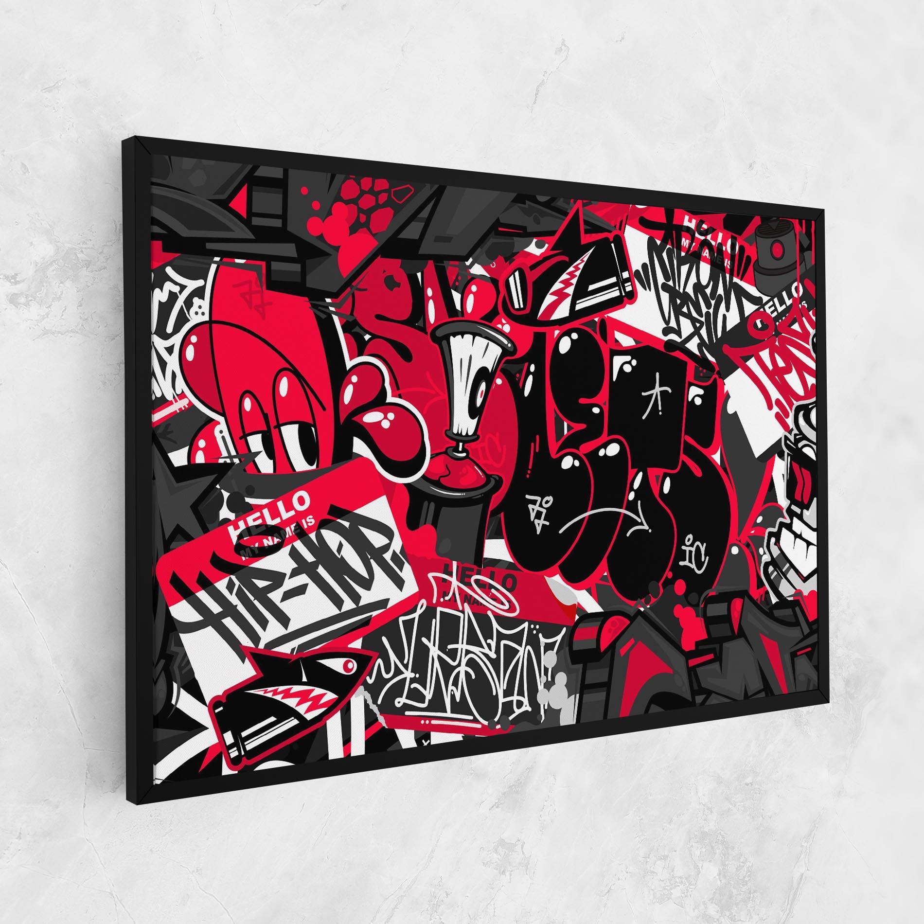 Vászonkép Hip Hop Graffiti mockup 1