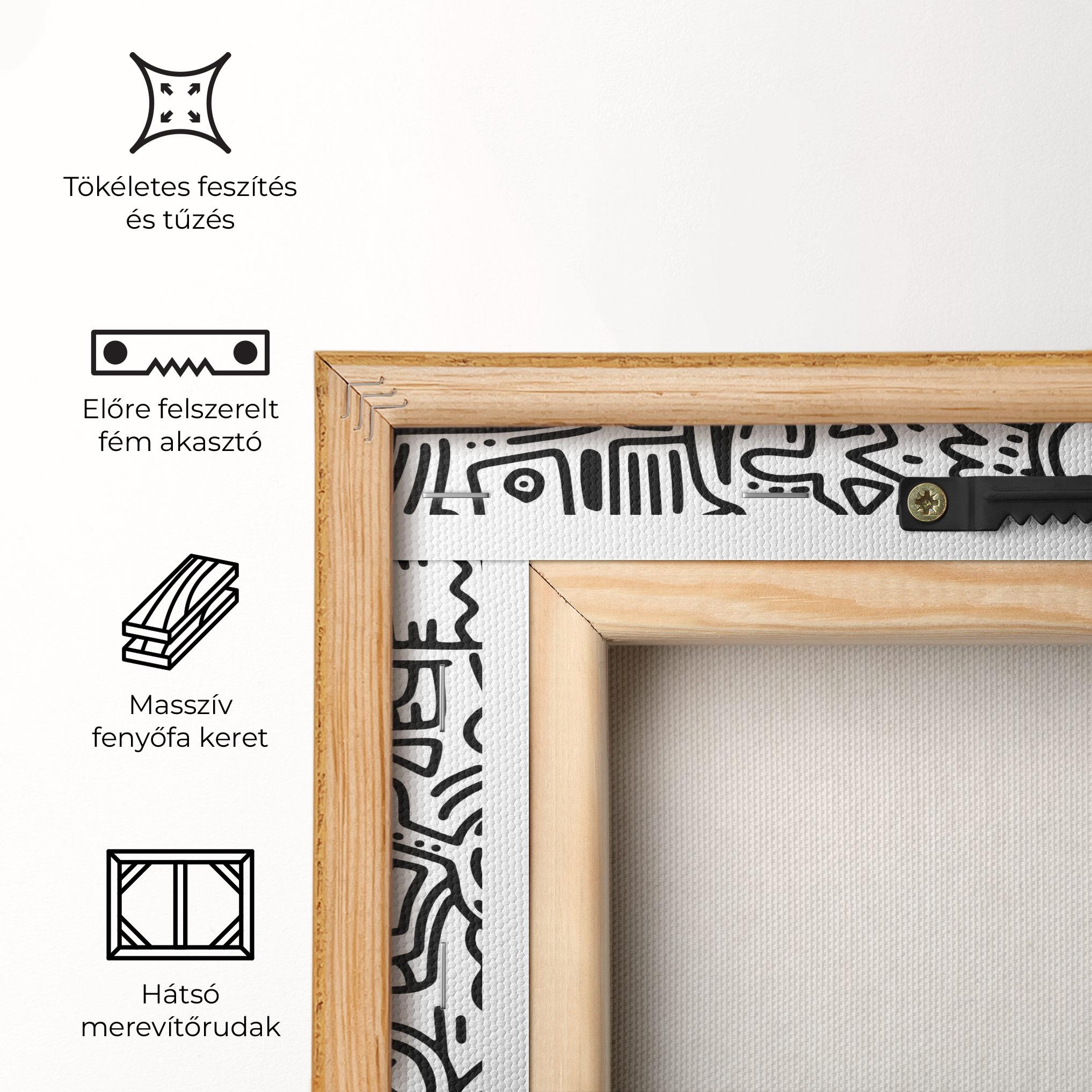 Vászonkép Doodle Black Line mockup 5