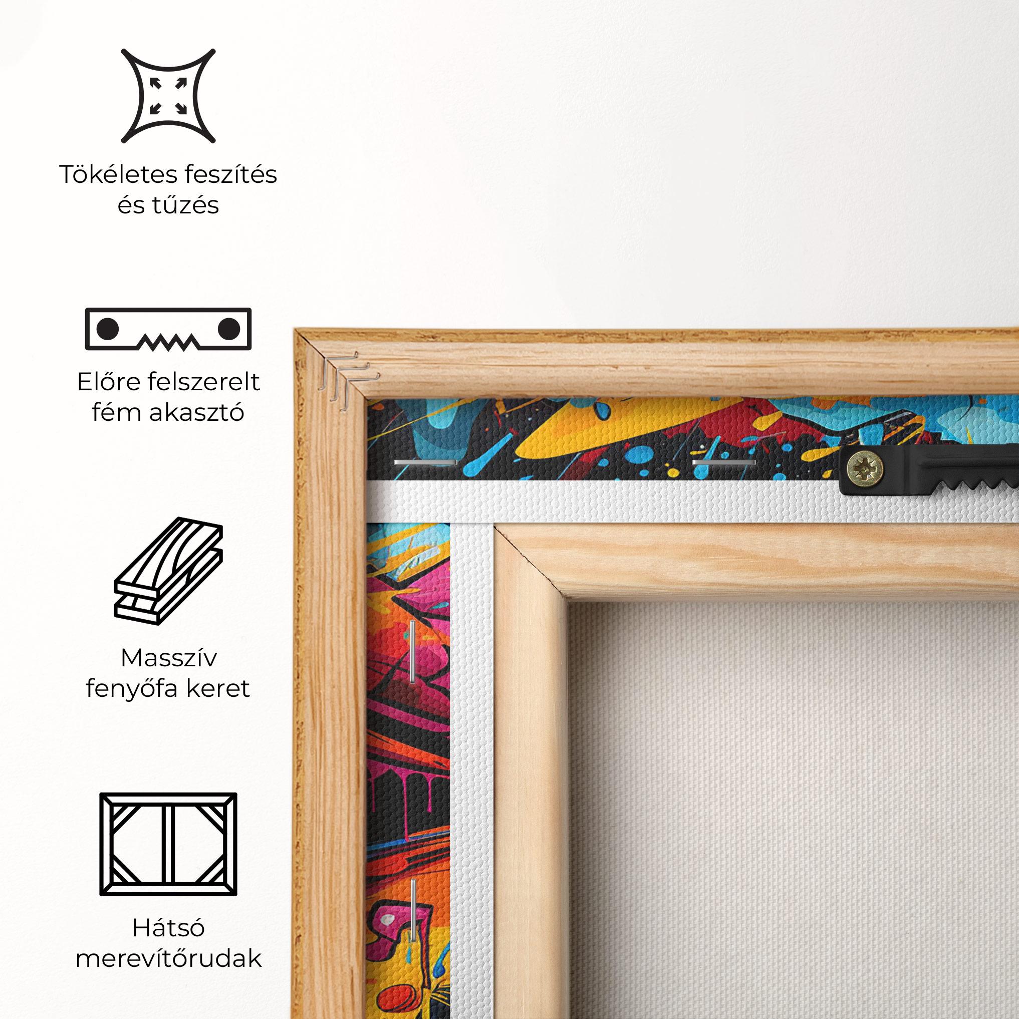 Vászonkép Graffitistyle Eye mockup 5