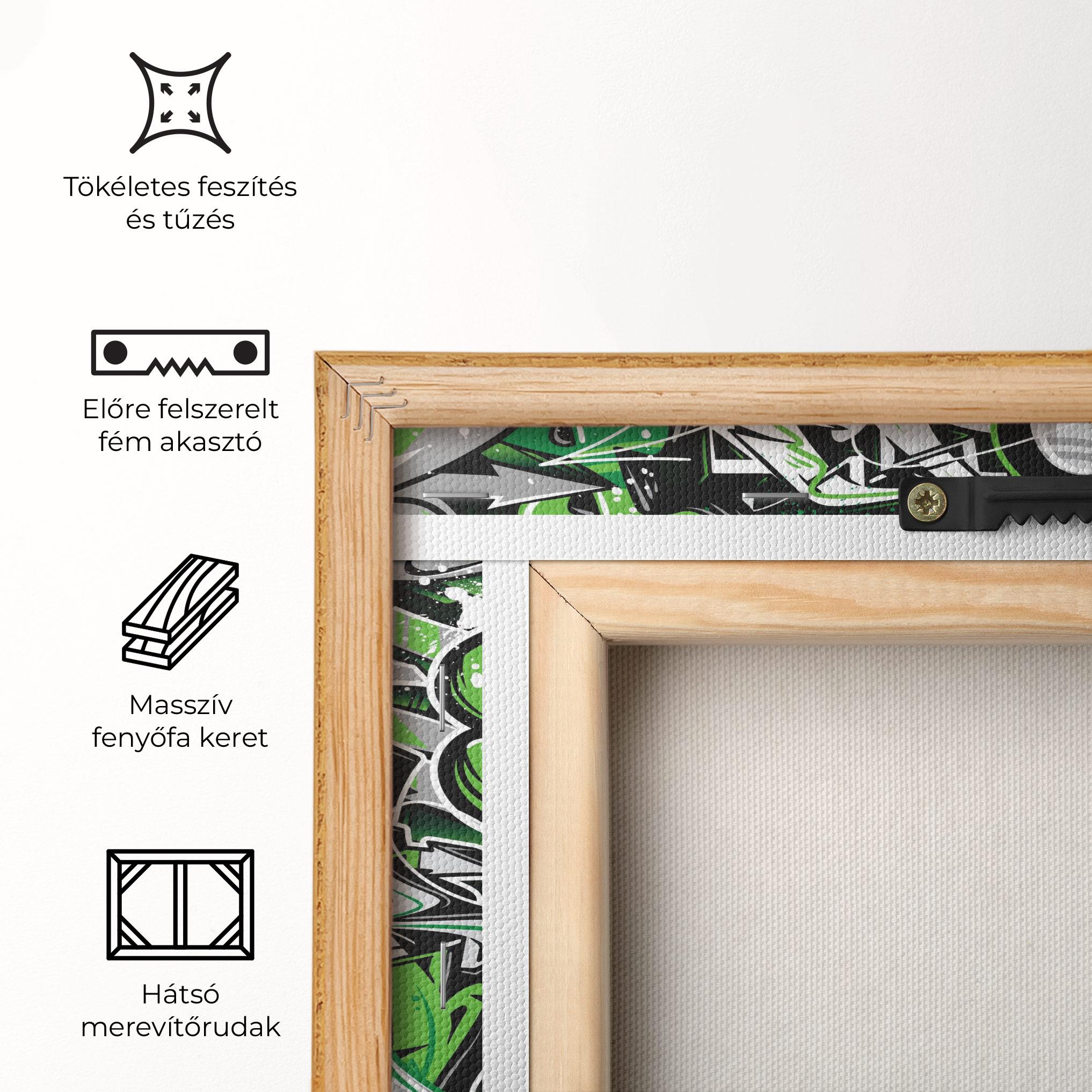 Vászonkép Green Graffiti Letters mockup 5