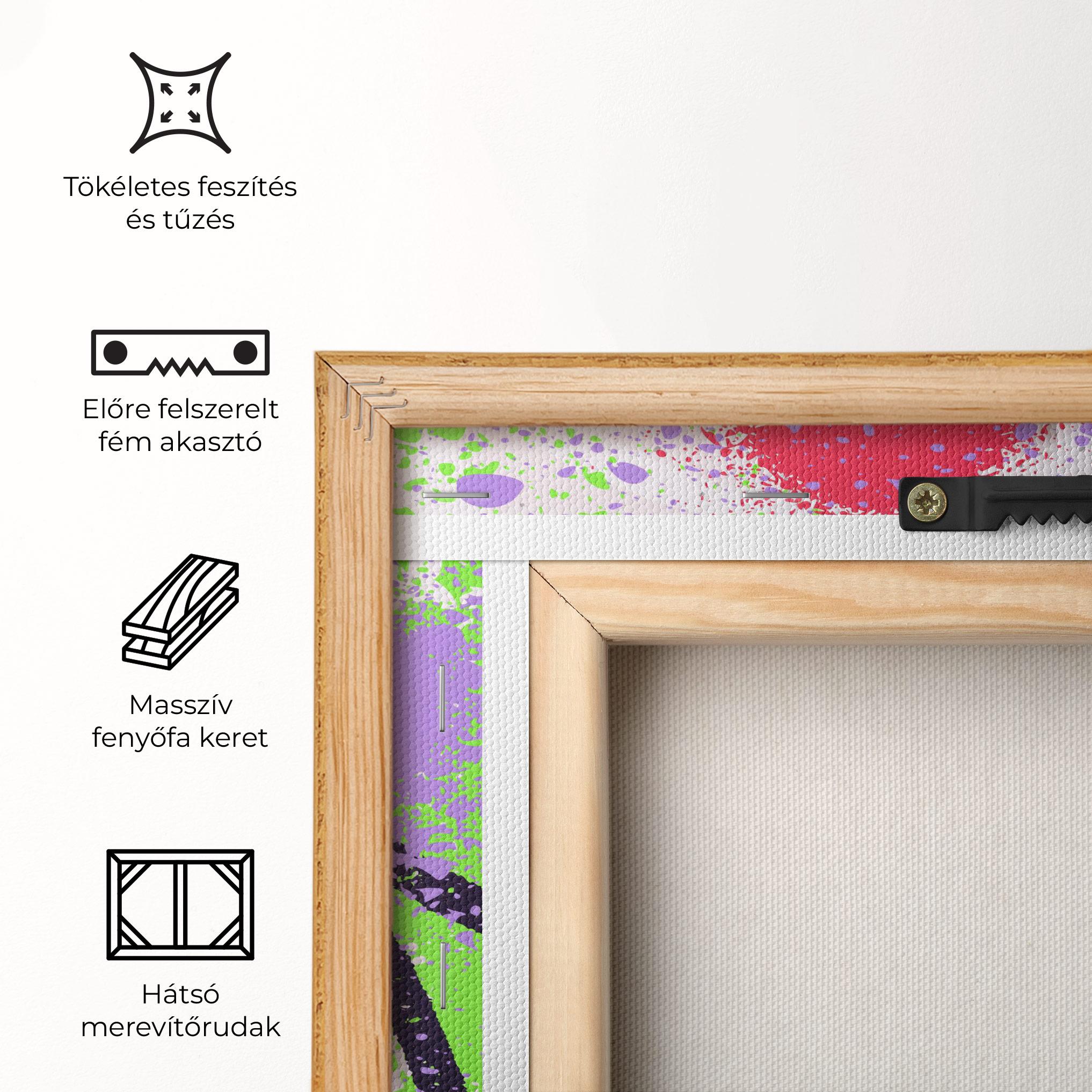 Vászonkép Green Purple Graffiti mockup 5