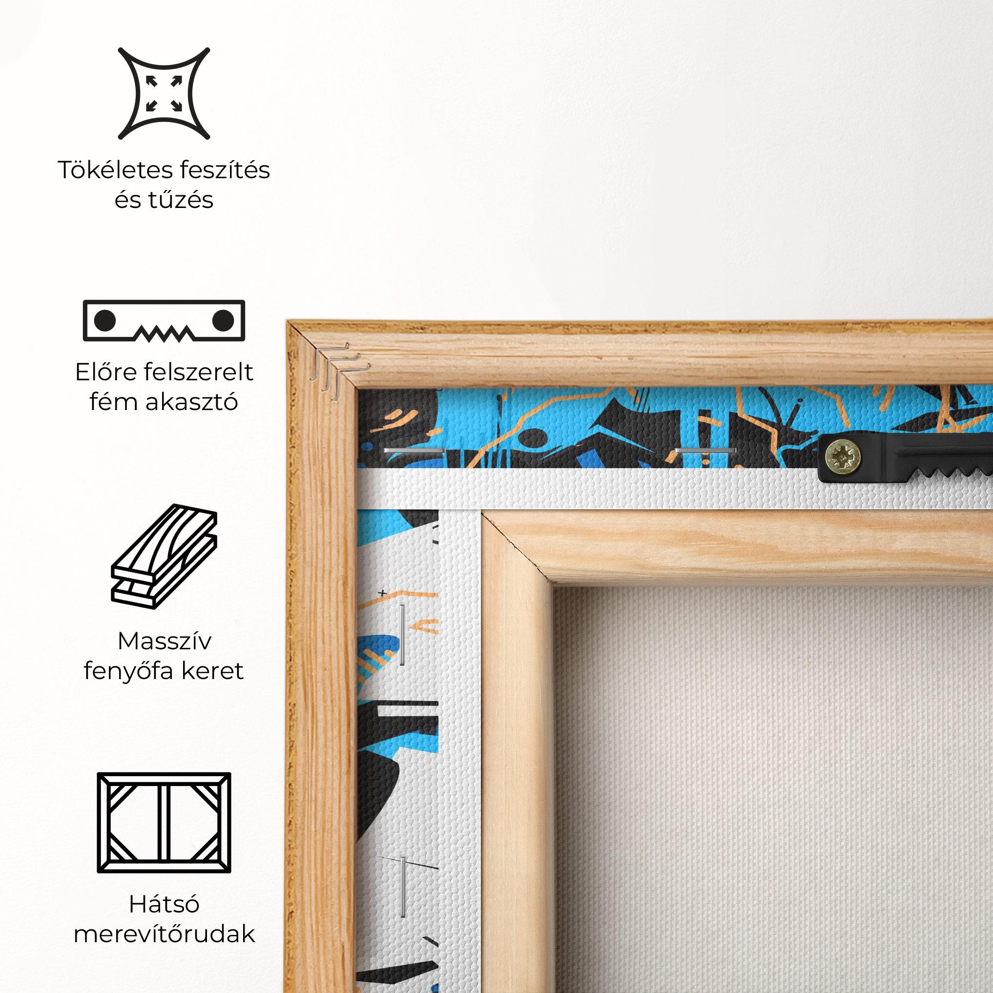 Vászonkép White Orange Graffiti mockup 5