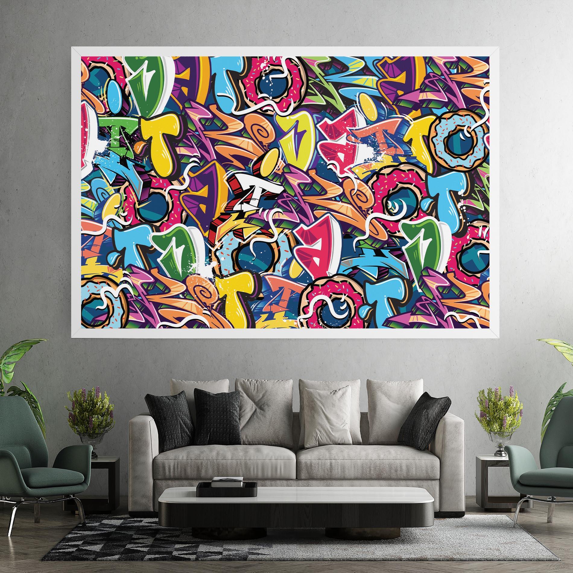 Vászonkép Graffiti Letters mockup 7