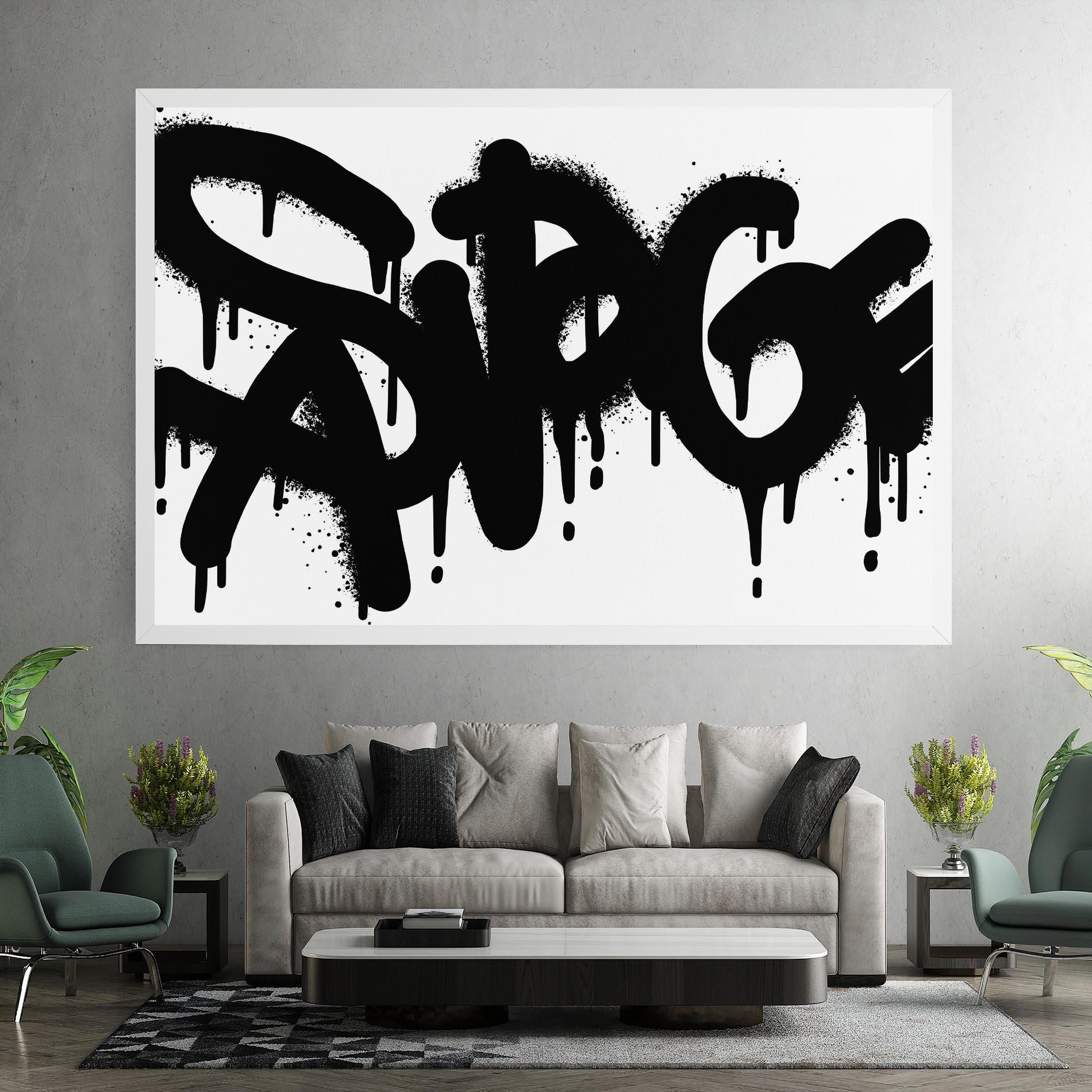 Vászonkép Graffiti Savage mockup 7