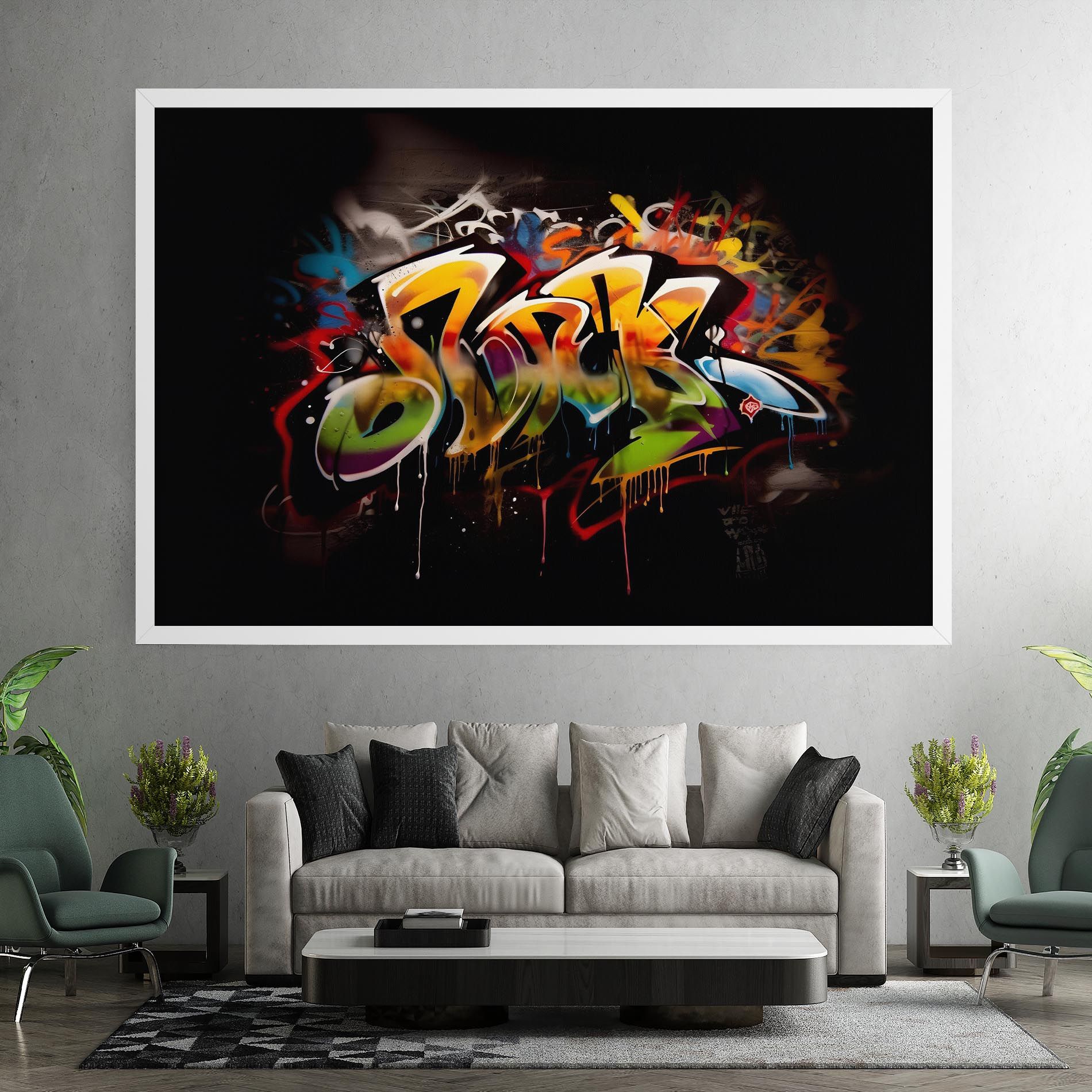 Graffiti Style Wall mockup 7