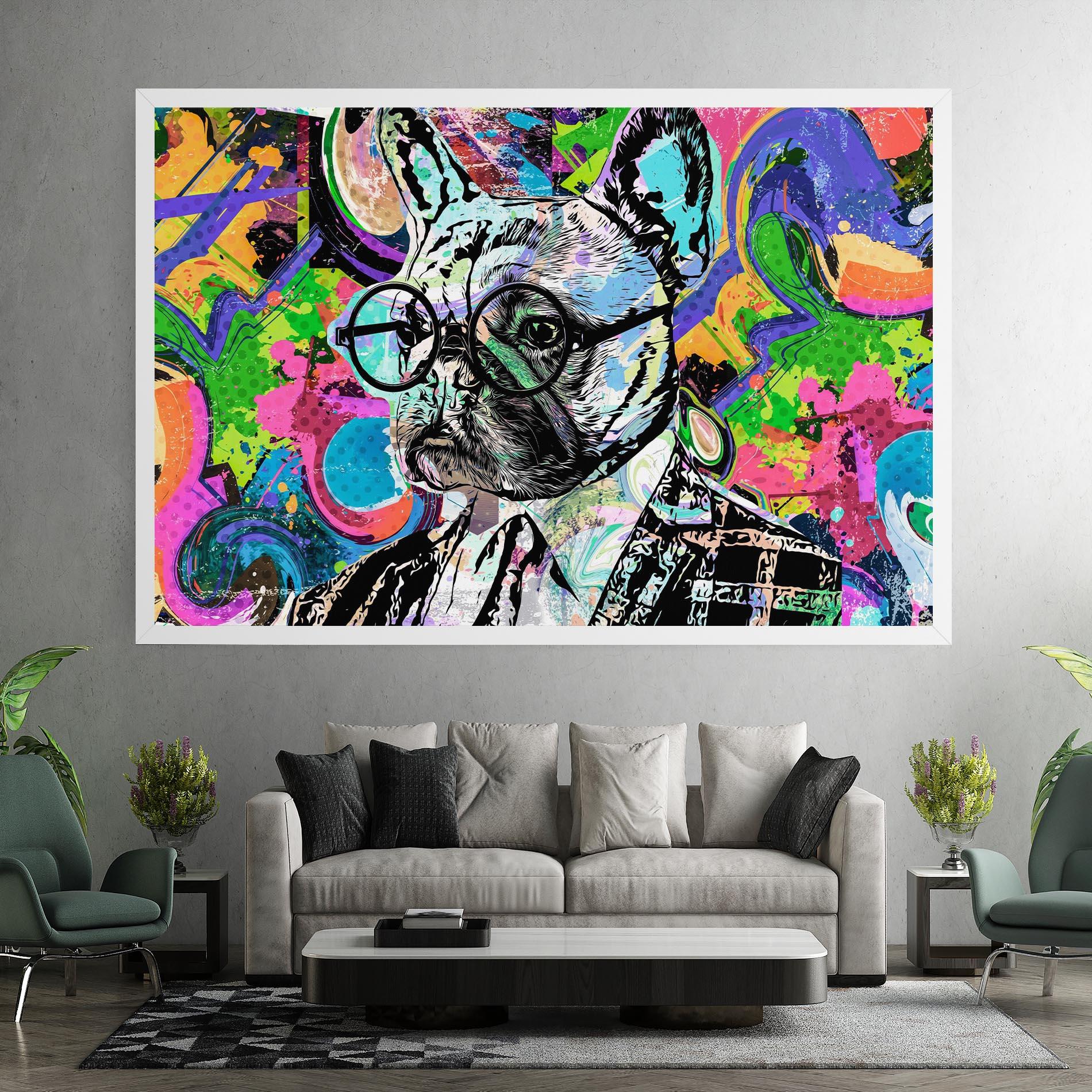 Vászonkép Graffity Bulldog mockup 7