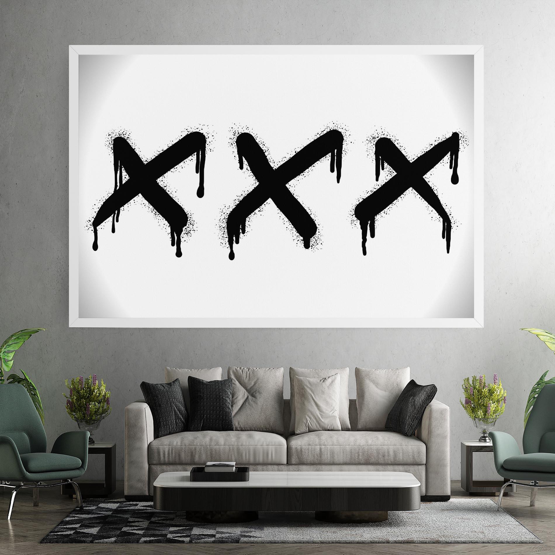 Vászonkép Grafiti X Spray mockup 7