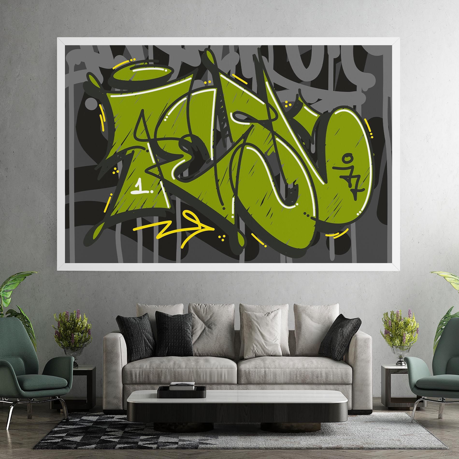 Green Grey Graffti mockup 7
